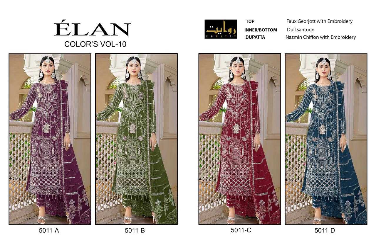 rawayat elan colors vol 10 pakistani designer occasion wear unstitch salwar kameez