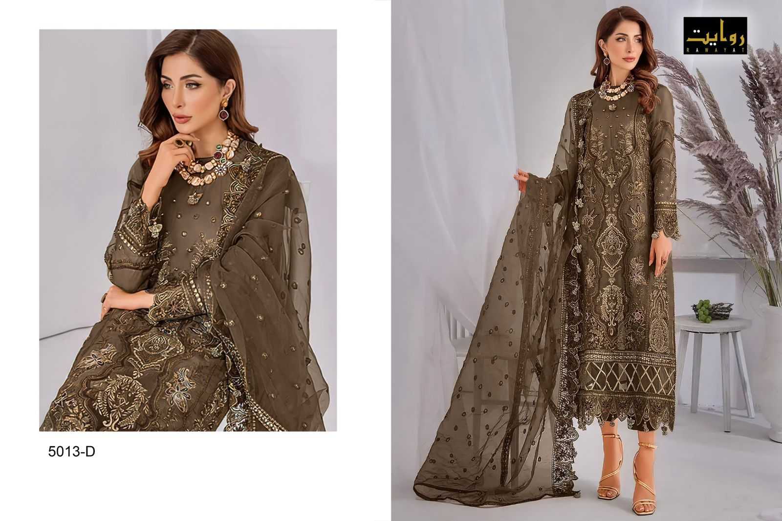 rawayat mushq colors vol 11 pakistani embroidery salwar kameez with naznin dupatta