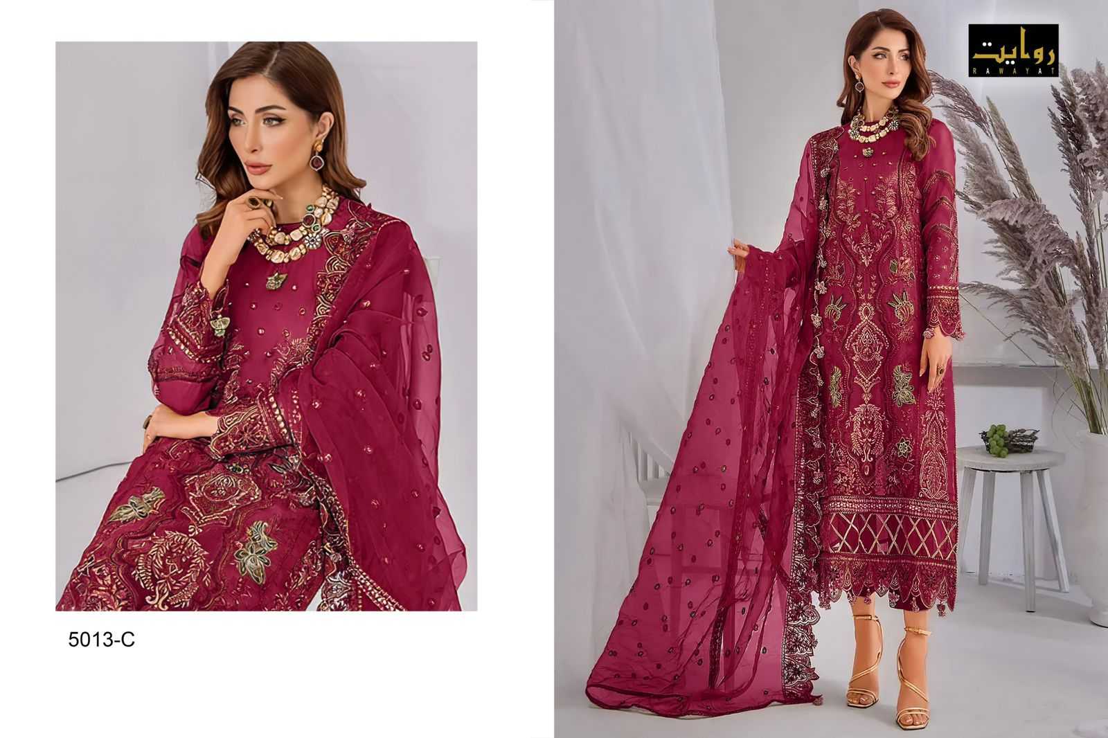 rawayat mushq colors vol 11 pakistani embroidery salwar kameez with naznin dupatta