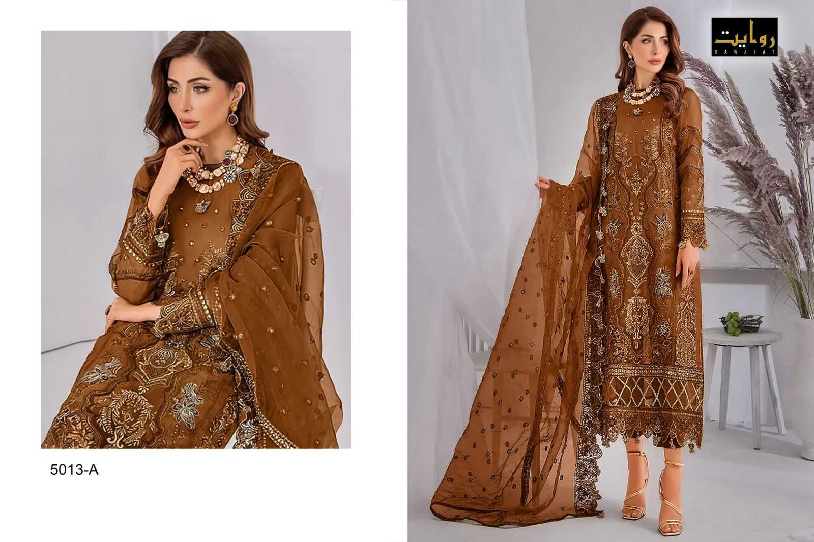 rawayat mushq colors vol 11 pakistani embroidery salwar kameez with naznin dupatta