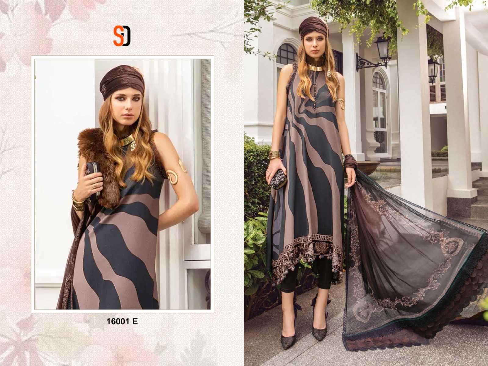 shraddha designer m print colors vol 16 fancy work unstitch salwar suit collection