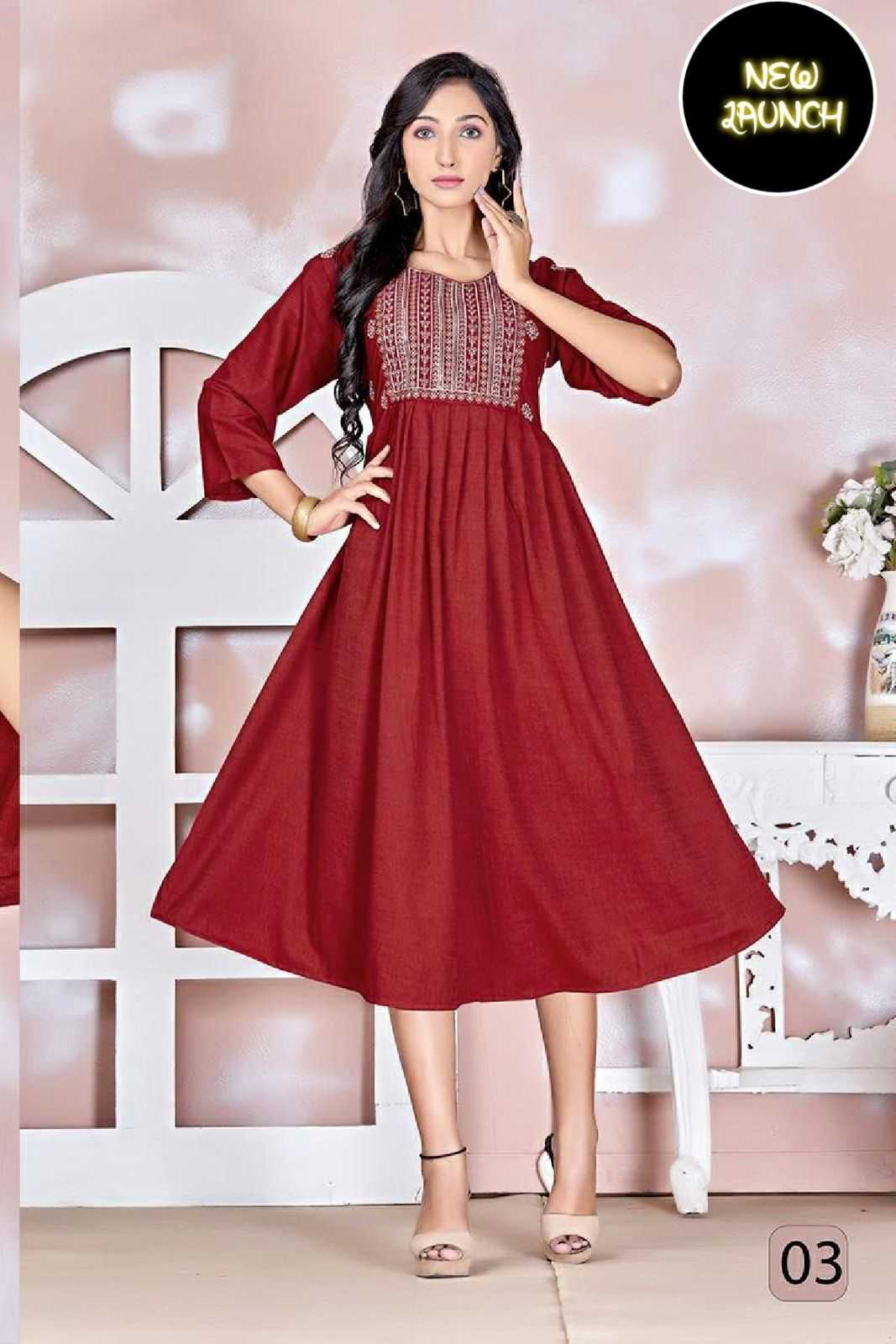 TRENDY NOORIE VOL.1 Liquid Rayon KURTI CATALOG