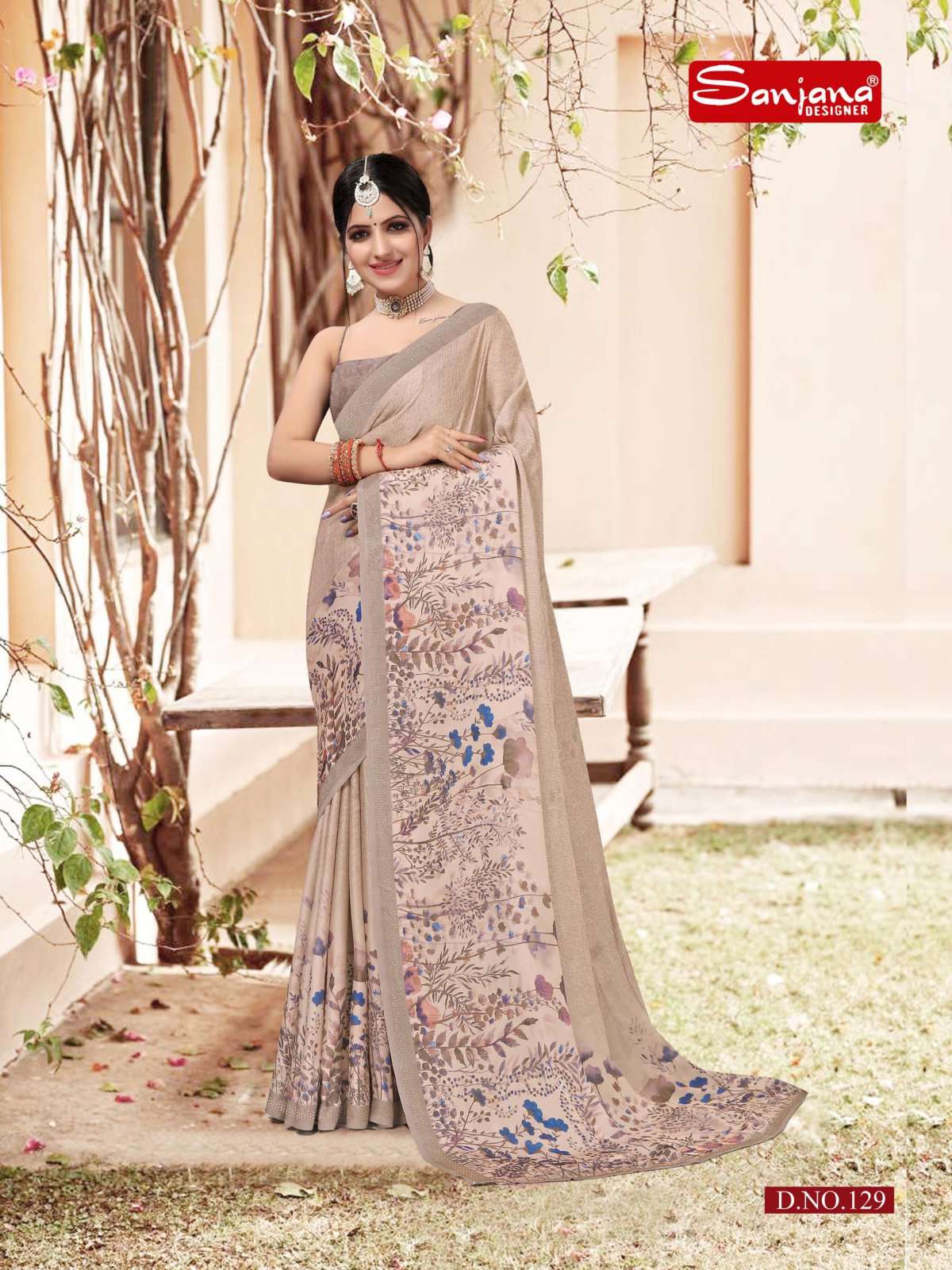 violet vol 5 by sanjana designer satin georgette swarovski fancy border sarees catalog