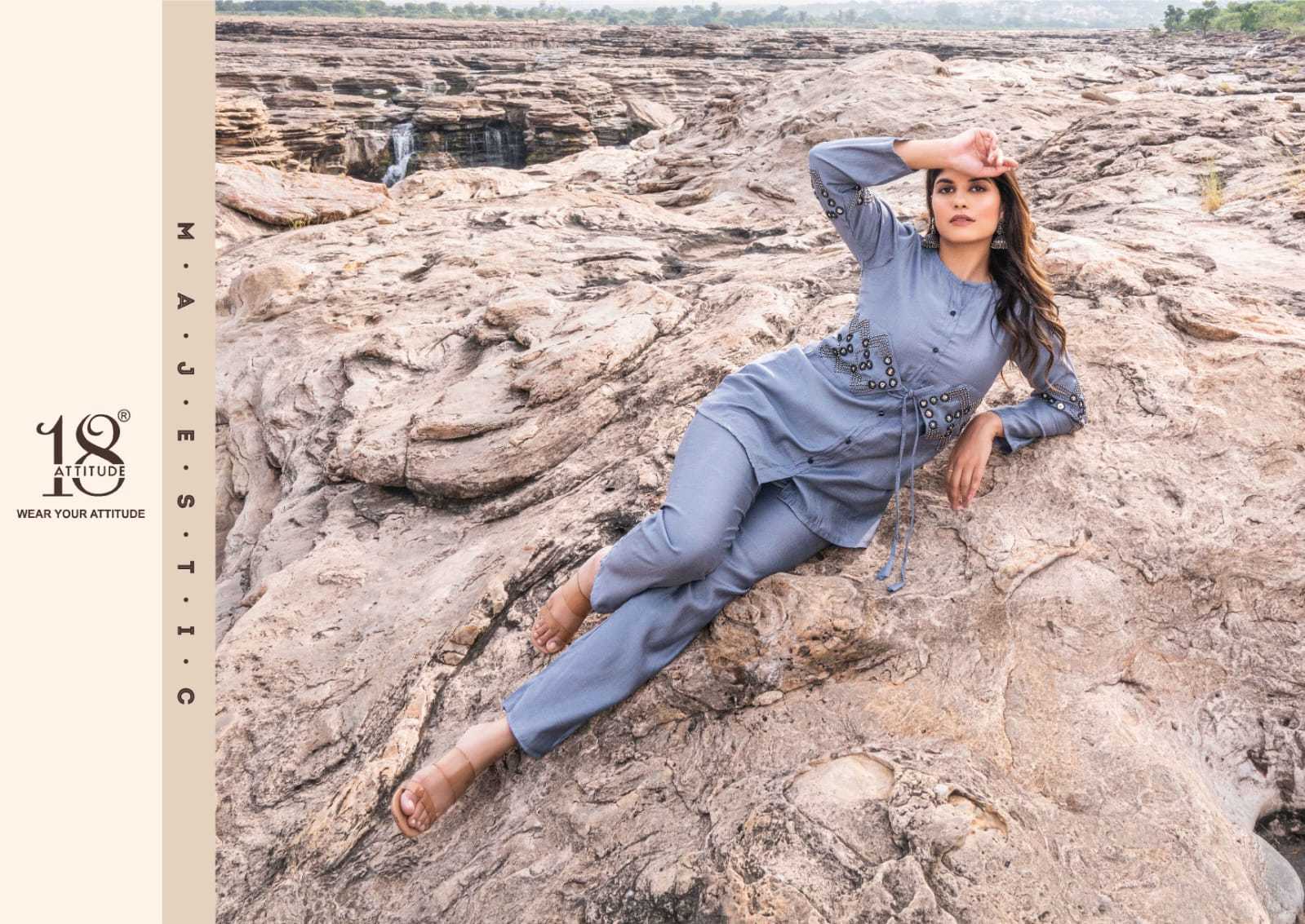 18 attitude sho shaa vol 6 readymade fancy western wear stylish cord set