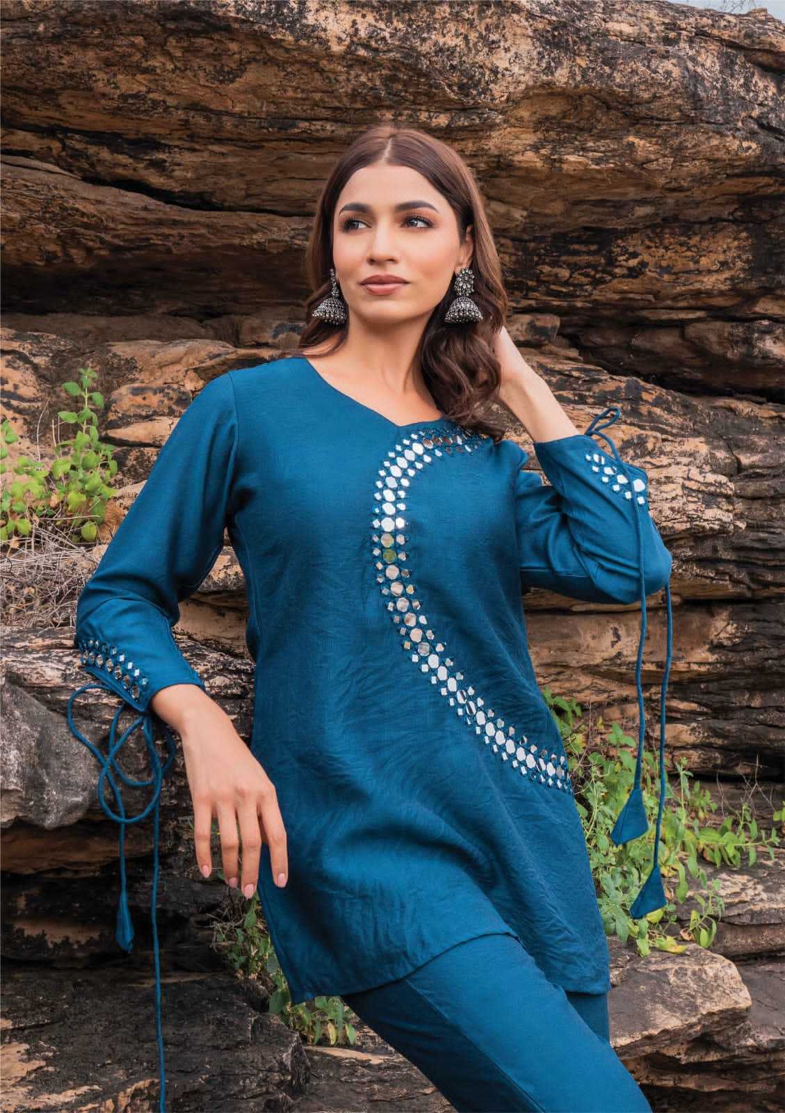 18 attitude sho shaa vol 6 readymade fancy western wear stylish cord set