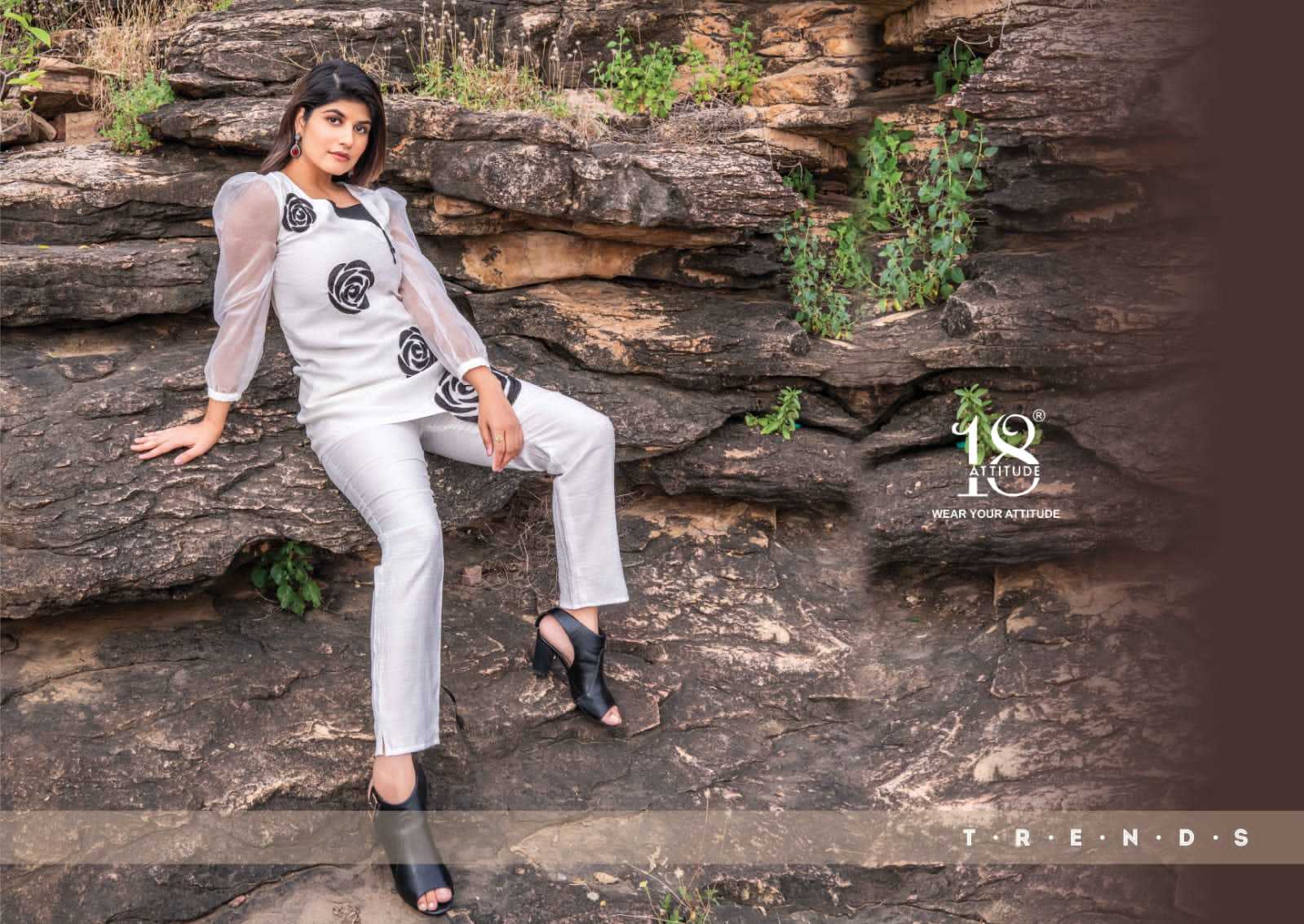 18 attitude sho shaa vol 6 readymade fancy western wear stylish cord set