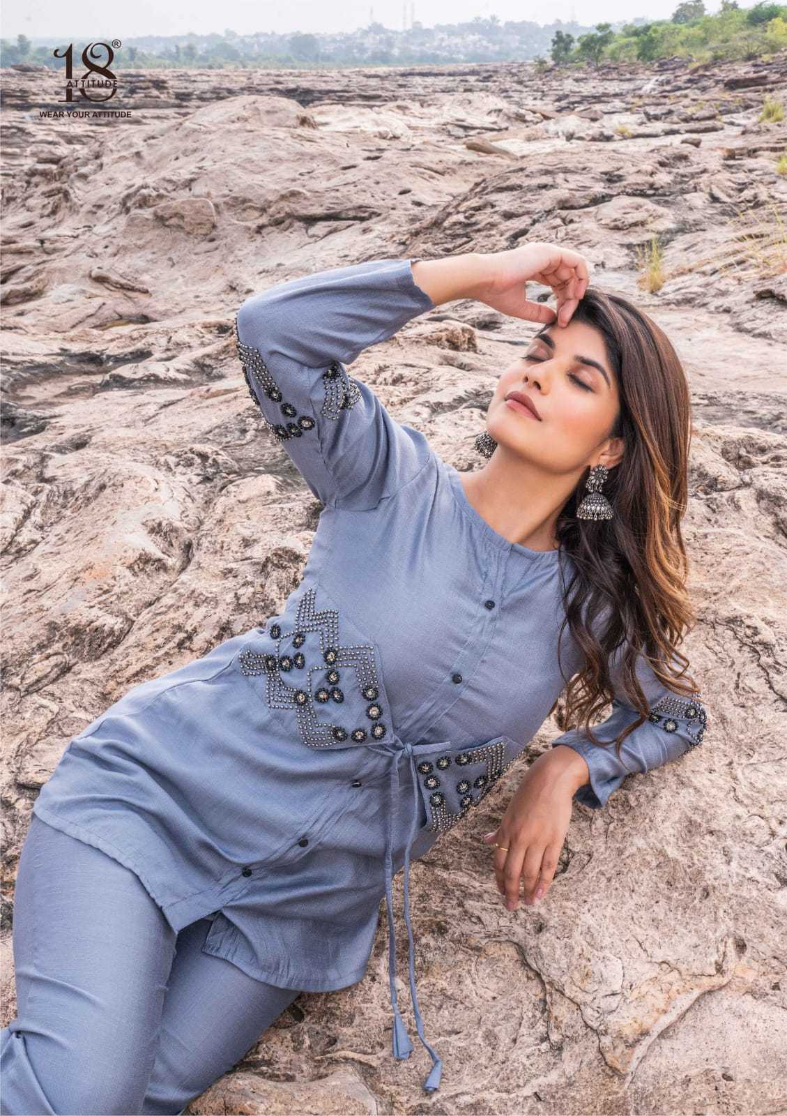 18 attitude sho shaa vol 6 readymade fancy western wear stylish cord set