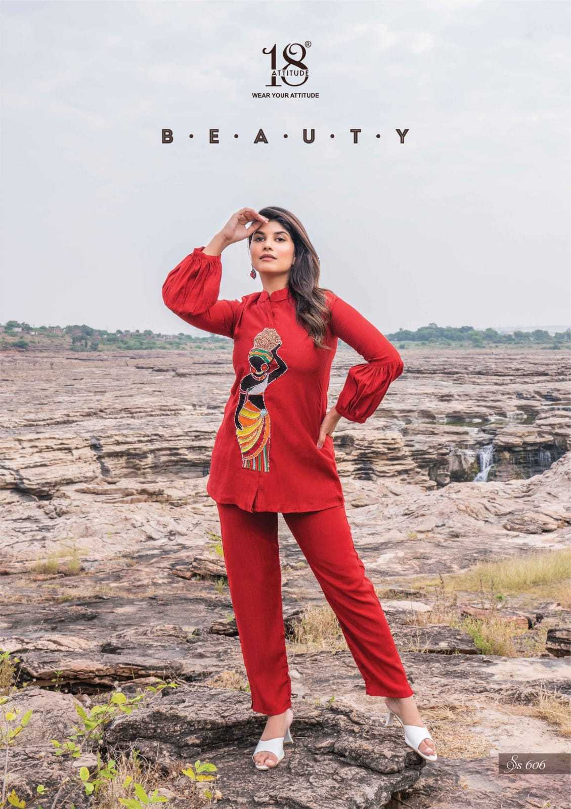 18 attitude sho shaa vol 6 readymade fancy western wear stylish cord set