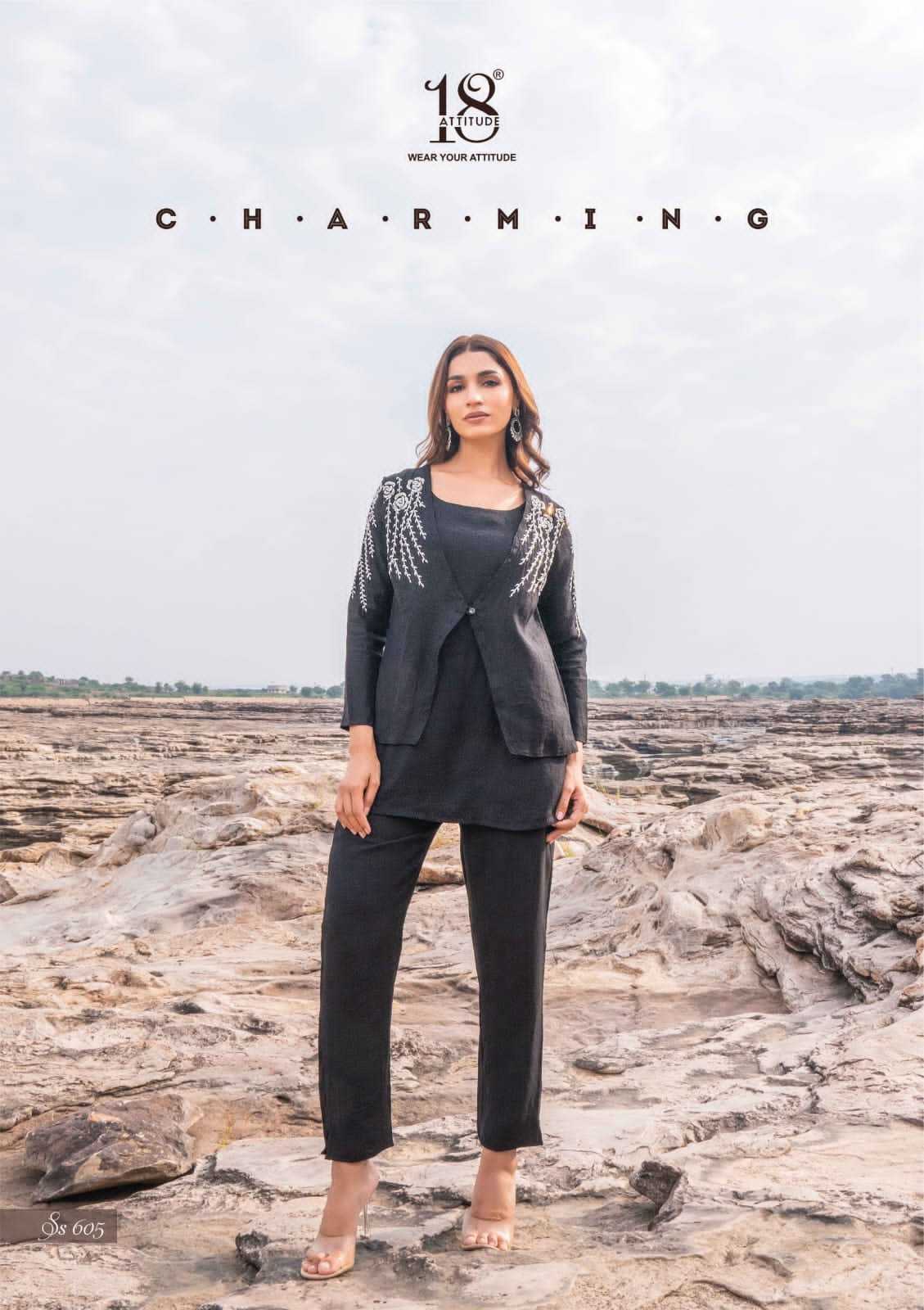 18 attitude sho shaa vol 6 readymade fancy western wear stylish cord set