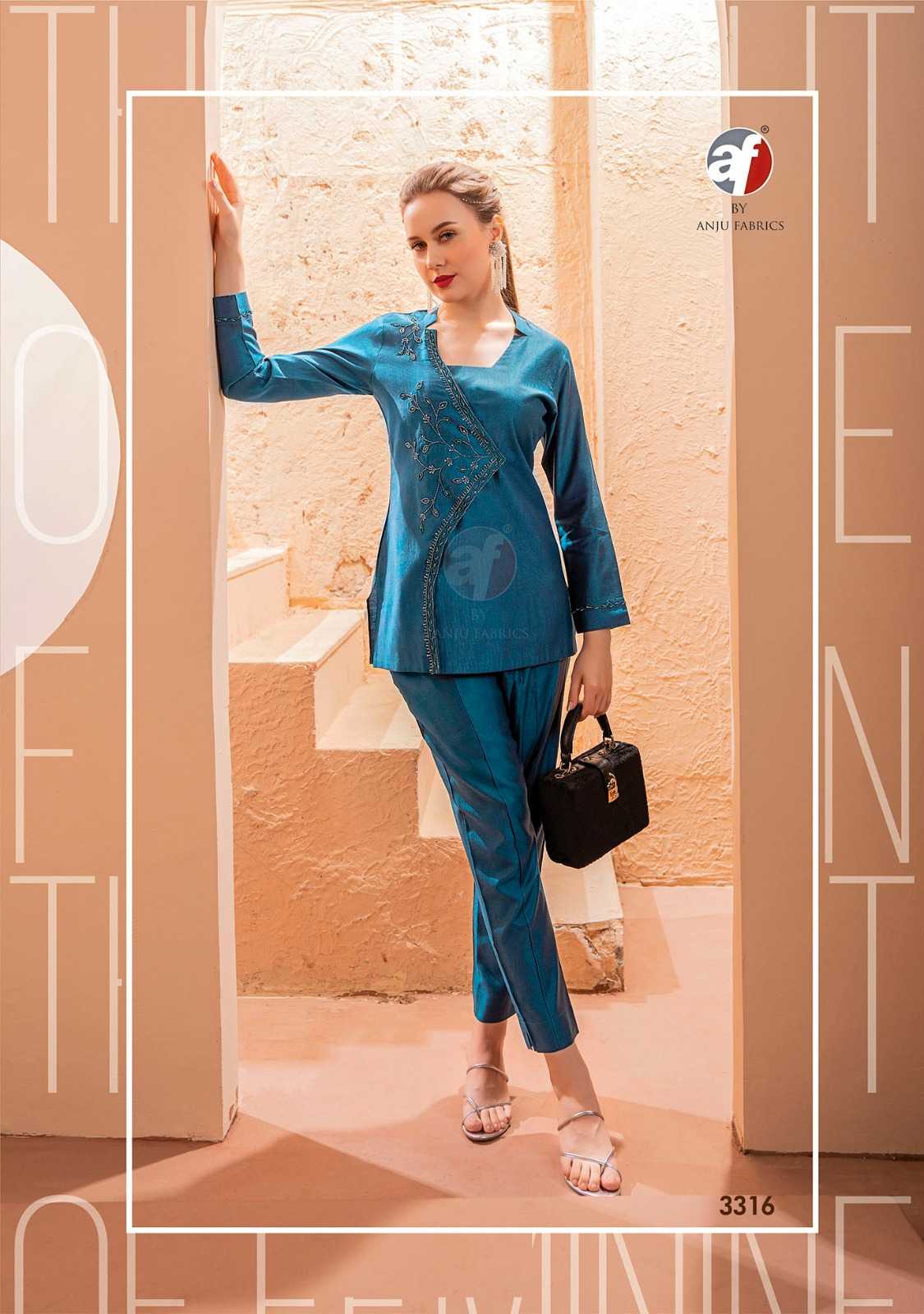 anju fab showy vol 2 readymade western wear handwork designer cord set