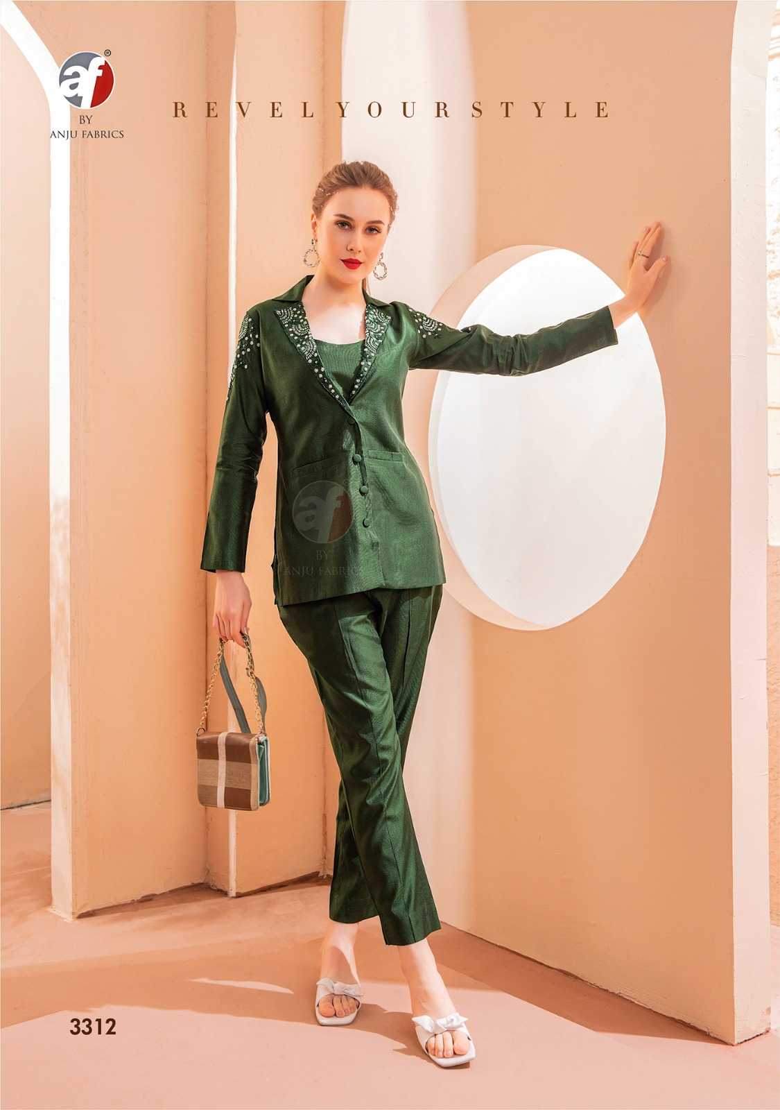 anju fab showy vol 2 readymade western wear handwork designer cord set