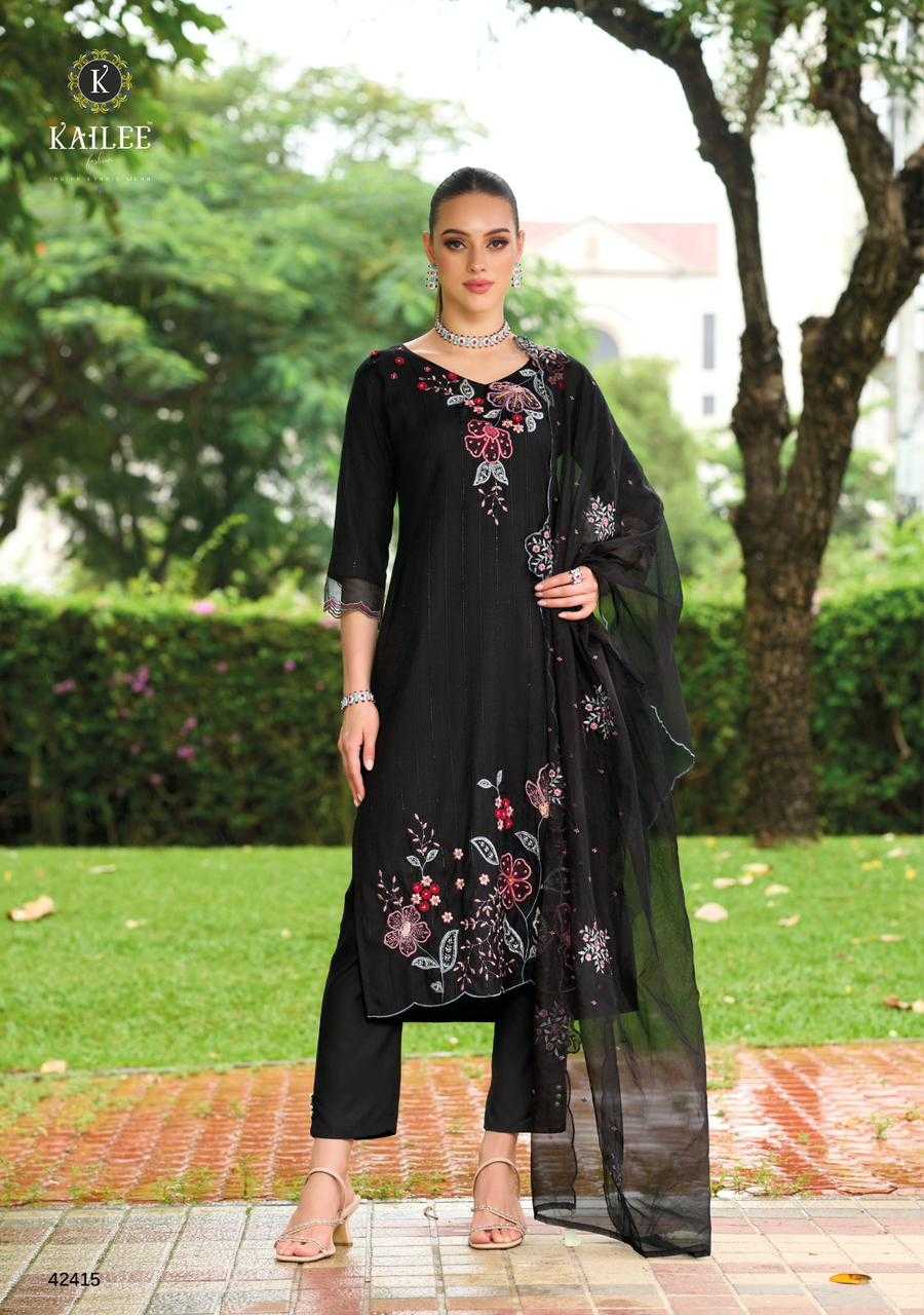 kailee fashion mahnoor fancy work readymade salwar kameez catalog