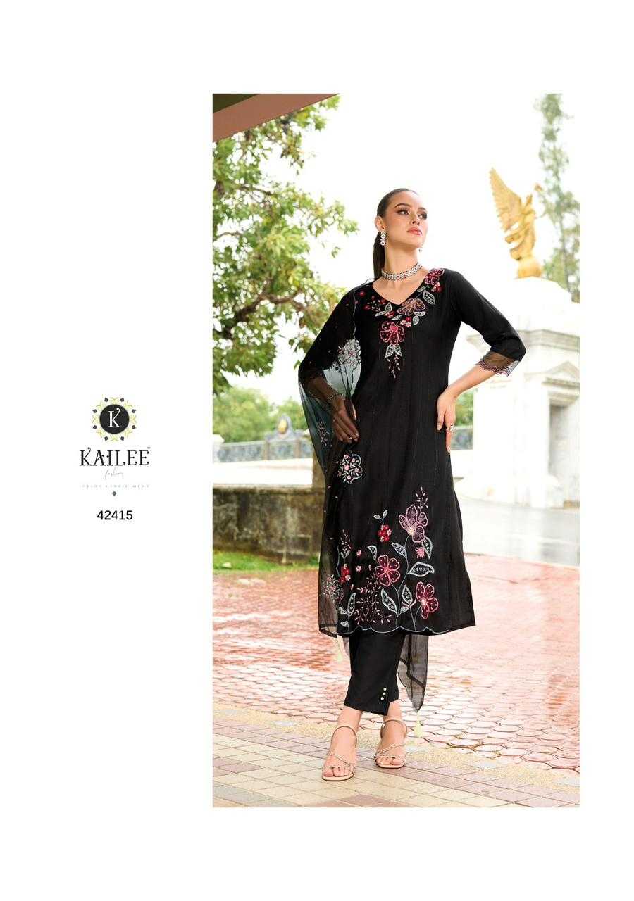 kailee fashion mahnoor fancy work readymade salwar kameez catalog
