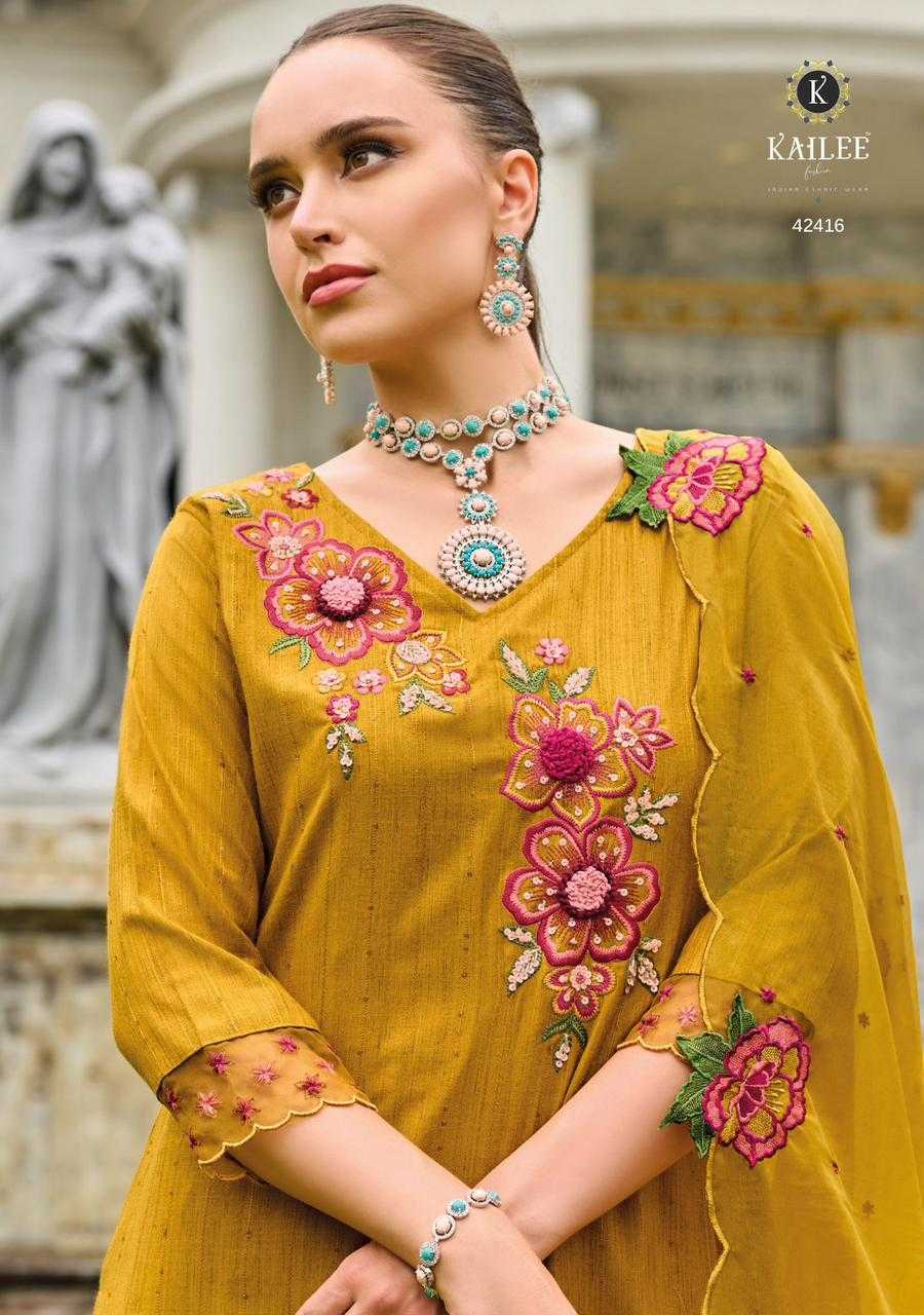kailee fashion mahnoor fancy work readymade salwar kameez catalog