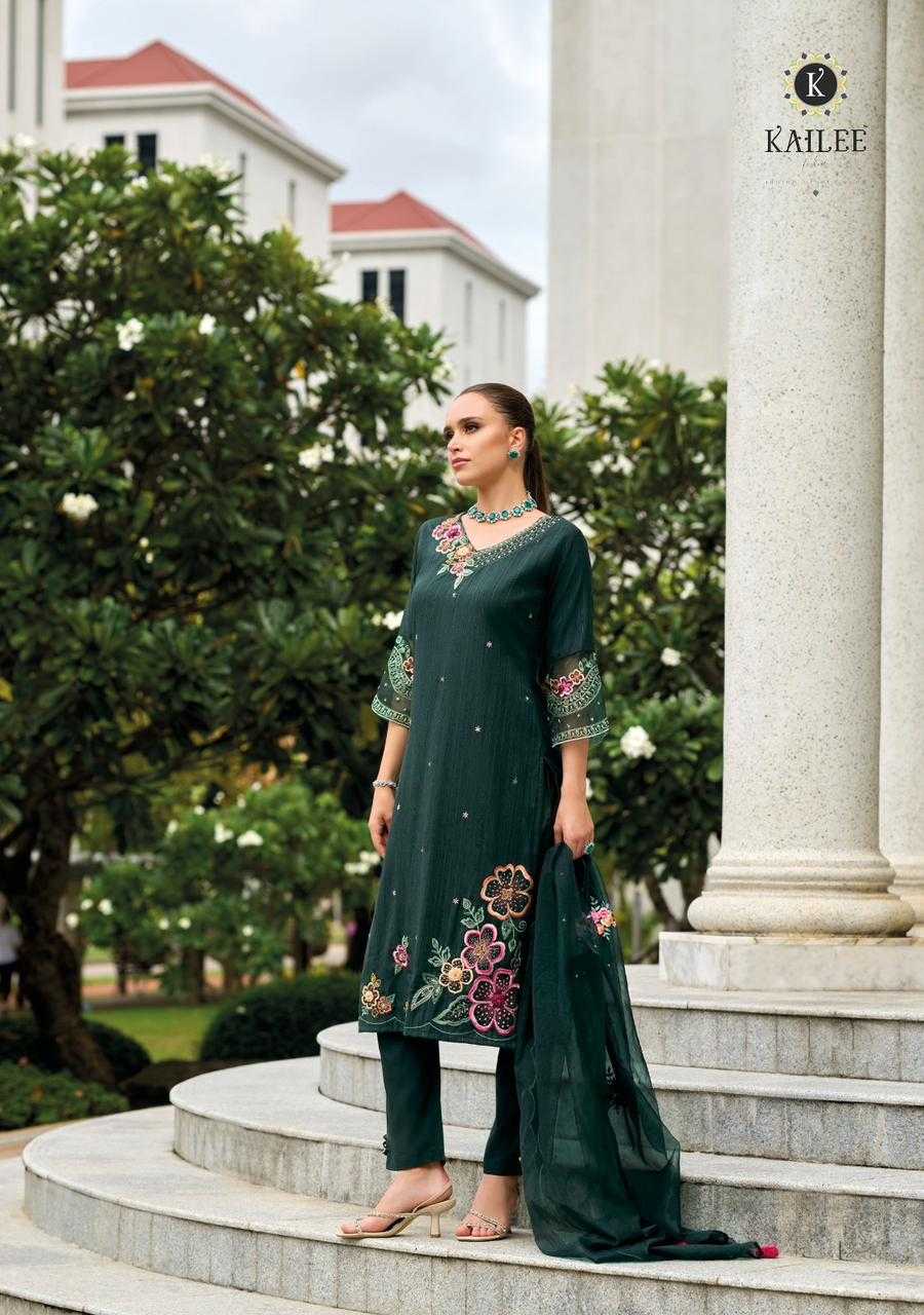 kailee fashion mahnoor fancy work readymade salwar kameez catalog