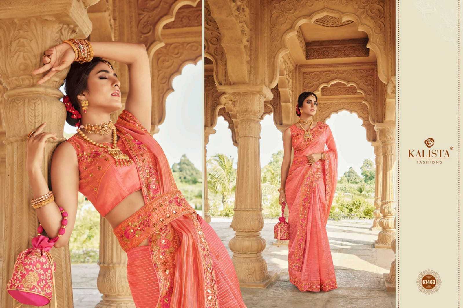 kalista fashion cindrella beautiful handcrafted mirror work sarees