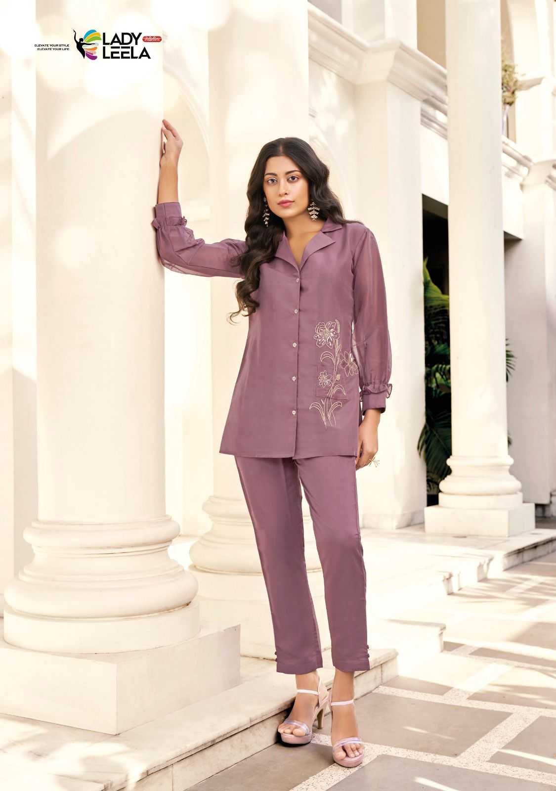 lady leela marbles vol 4 fullstitch viscose organza handwork cord set