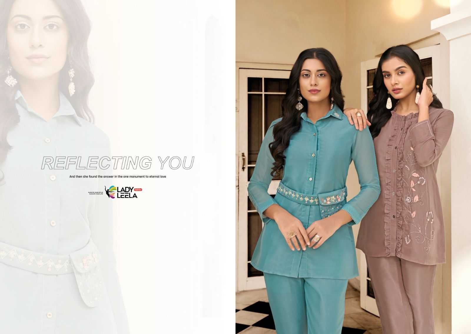 lady leela marbles vol 4 fullstitch viscose organza handwork cord set