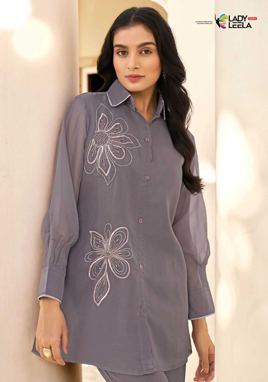 lady leela marbles vol 4 fullstitch viscose organza handwork cord set