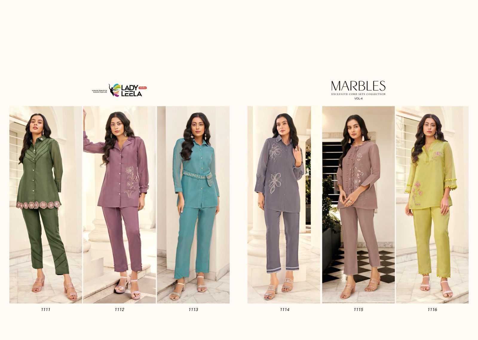 lady leela marbles vol 4 fullstitch viscose organza handwork cord set