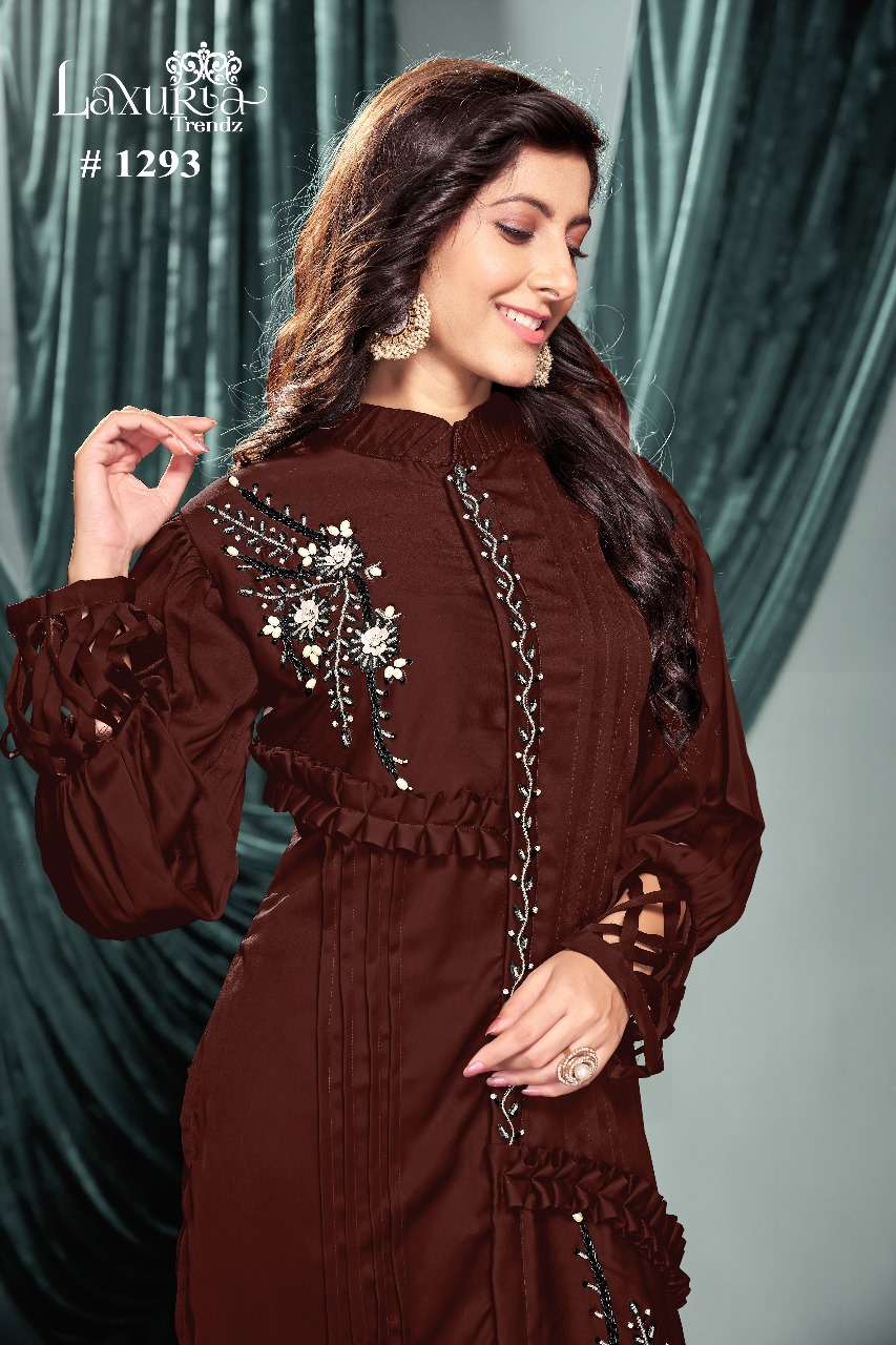laxuria 1293 fancy cord set beautiful designer pakistani kurti with pant