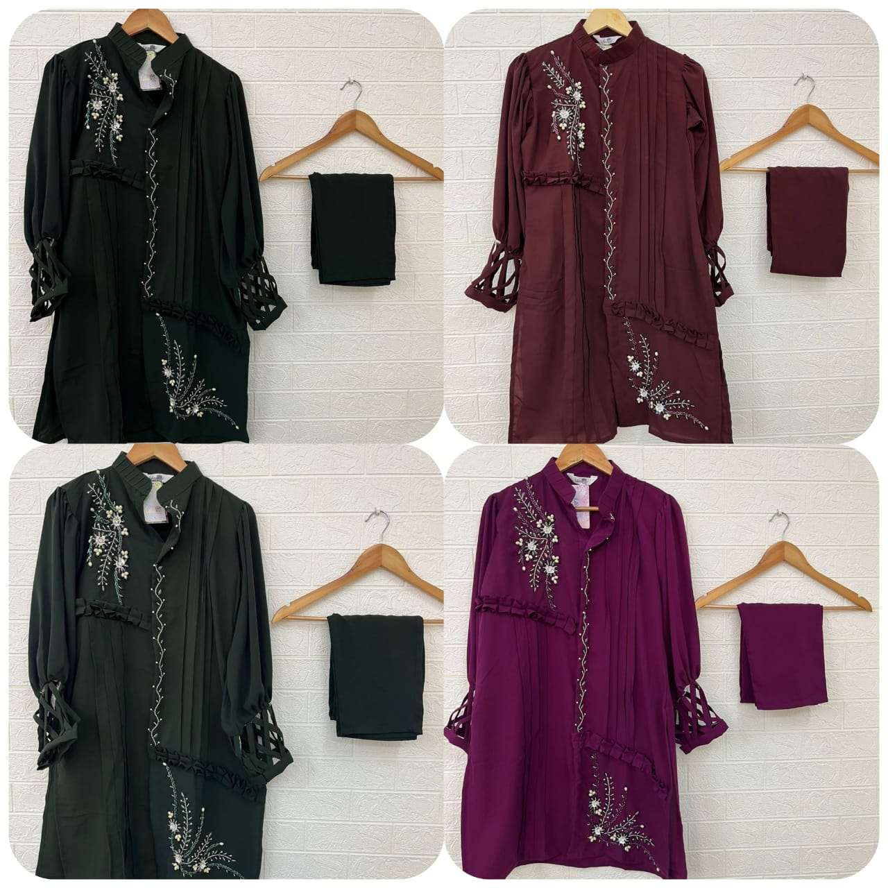 laxuria 1293 fancy cord set beautiful designer pakistani kurti with pant