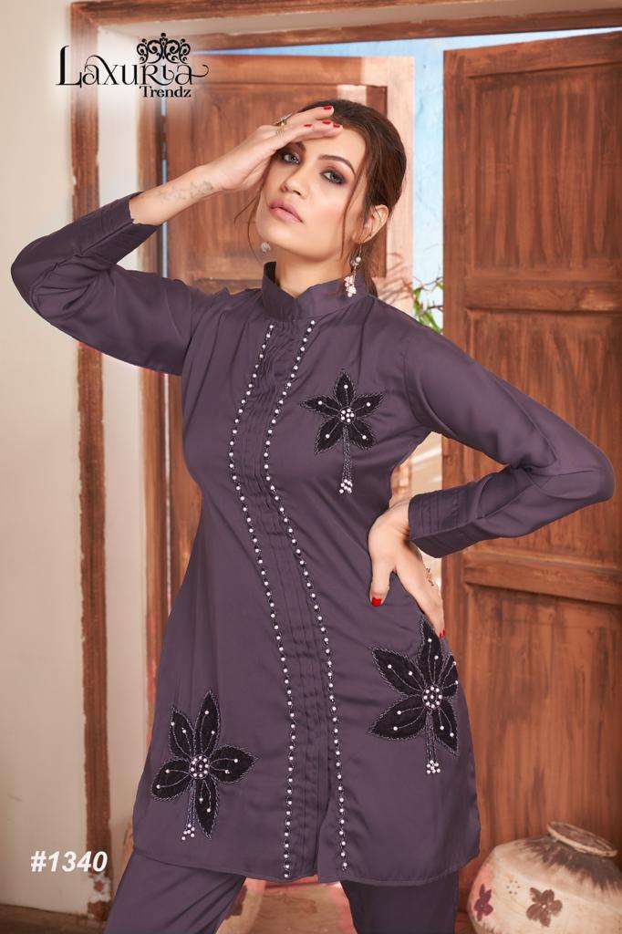 laxuria 1340 readymade fancy western cord set