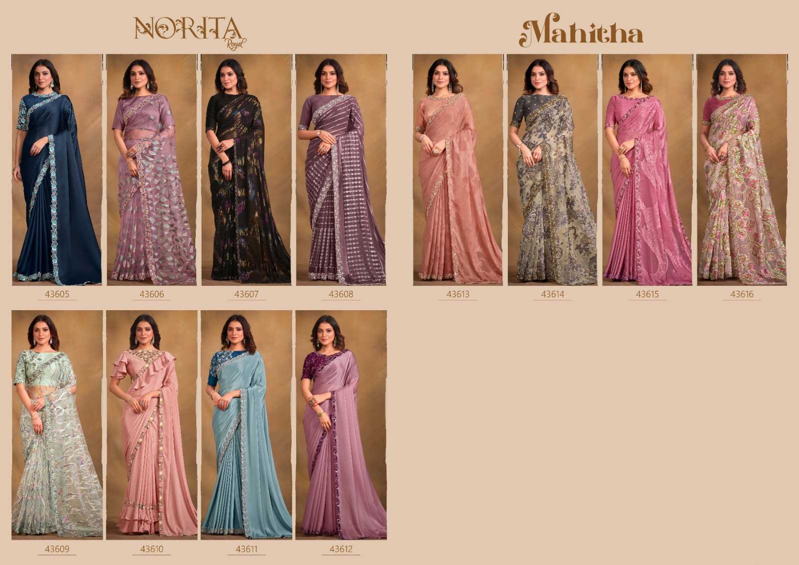 mahotsav norita 43600 series exclusive designer work sarees catalog