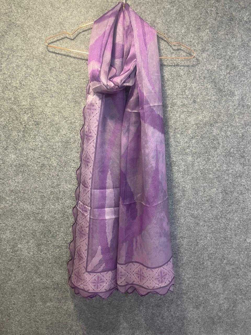 pr digital print dupatta amazing organza scallop border catalog