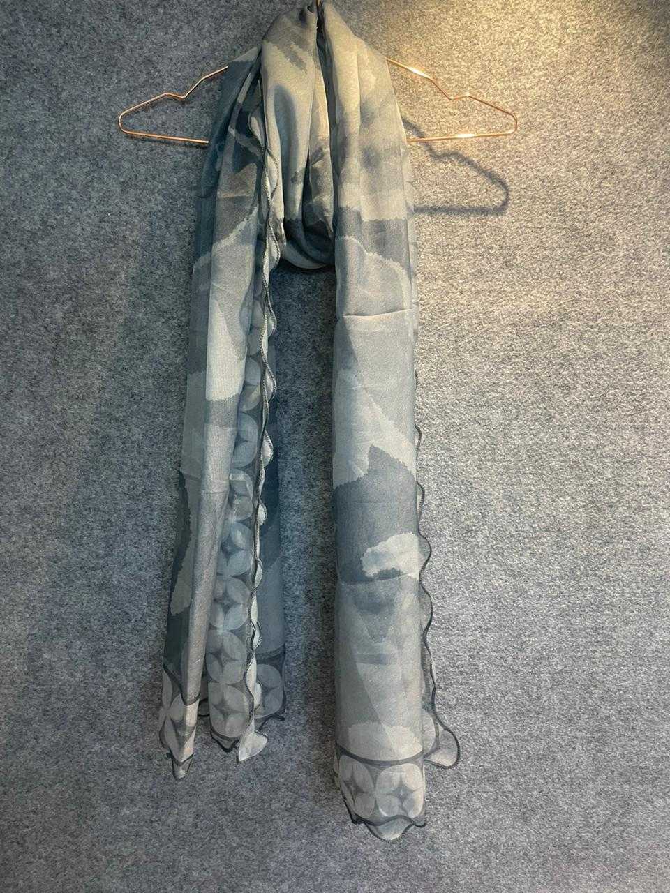 pr digital print dupatta amazing organza scallop border catalog