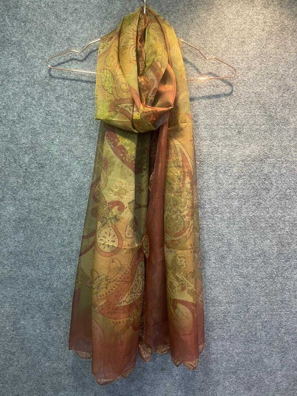 pr digital print dupatta amazing organza scallop border catalog