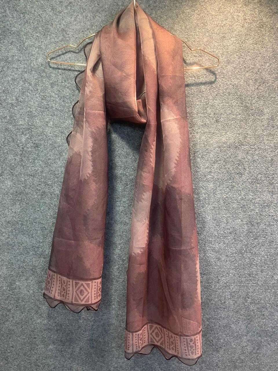 pr digital print dupatta amazing organza scallop border catalog