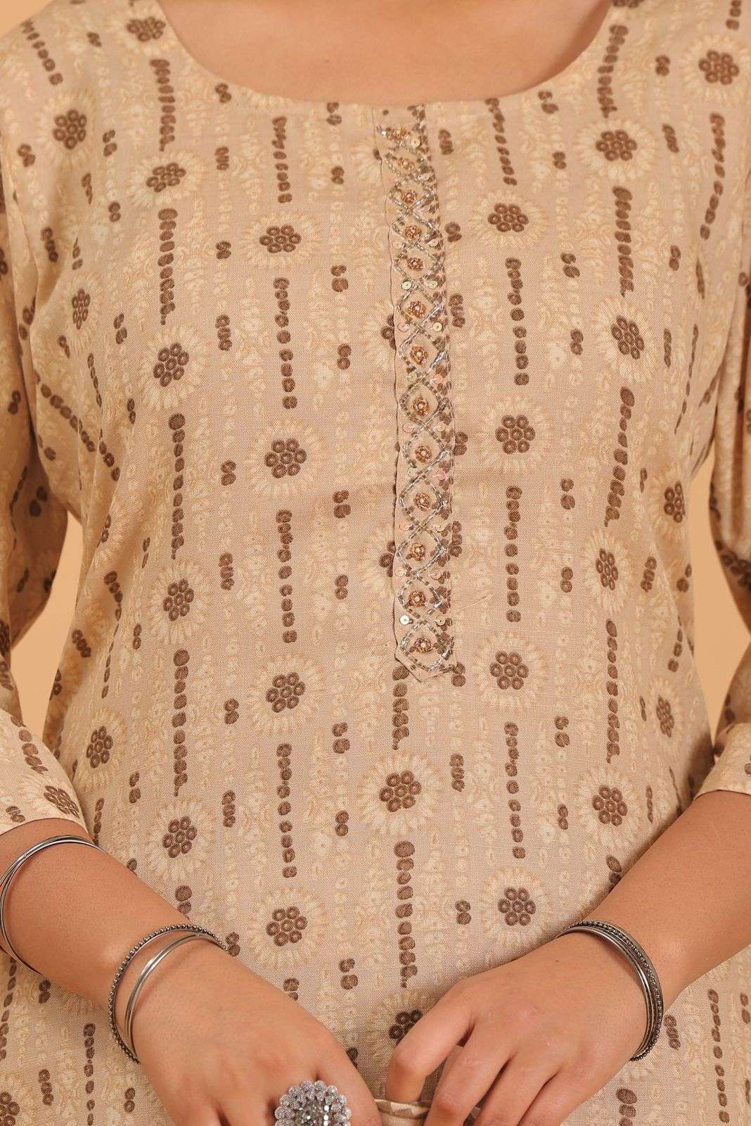 pr heritage slub handwork 3pcs fancy readymade combo set in big sizes