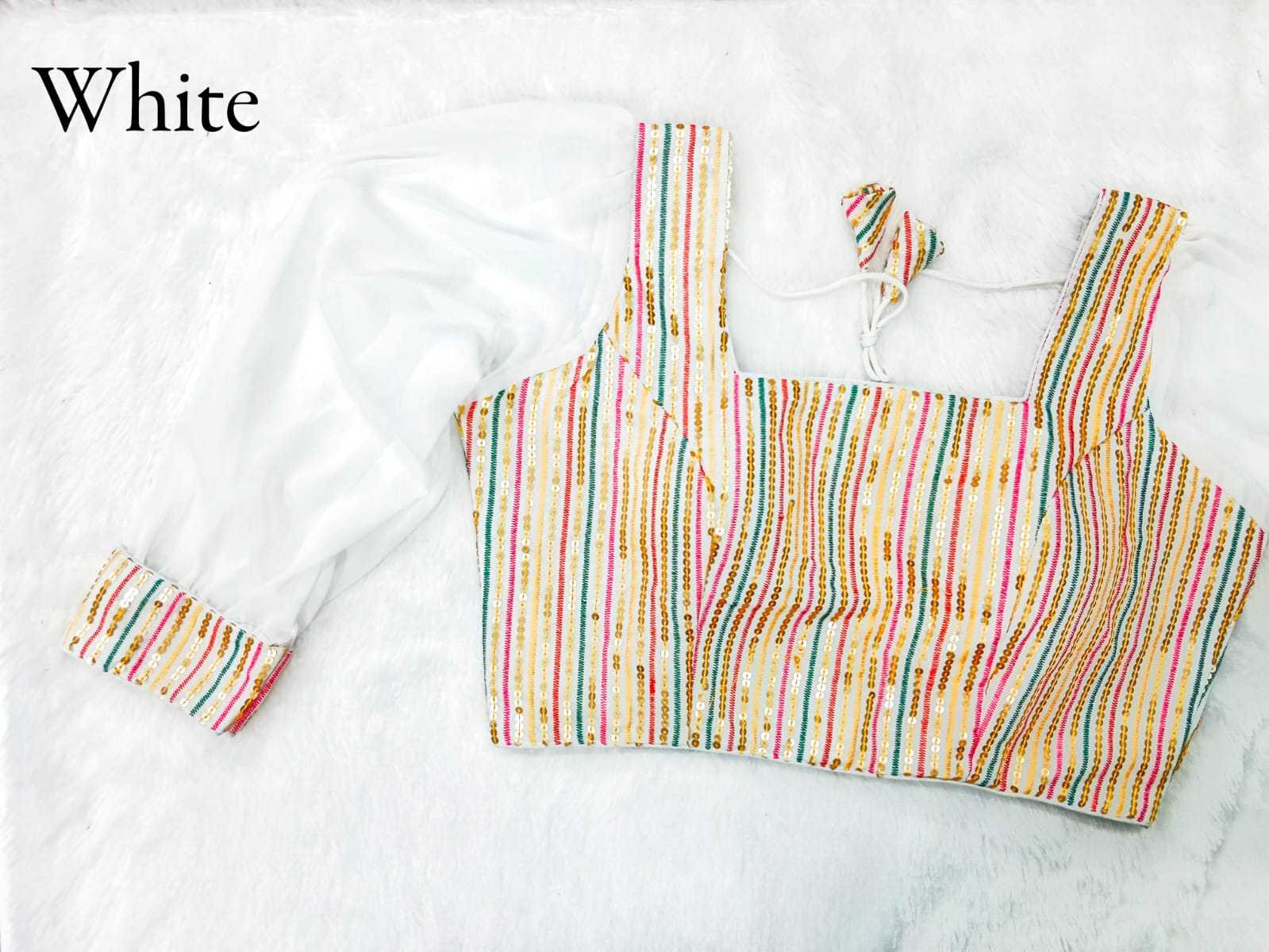 pr rashbhari readymade designer square neck multy color long brasso sleeve blouse