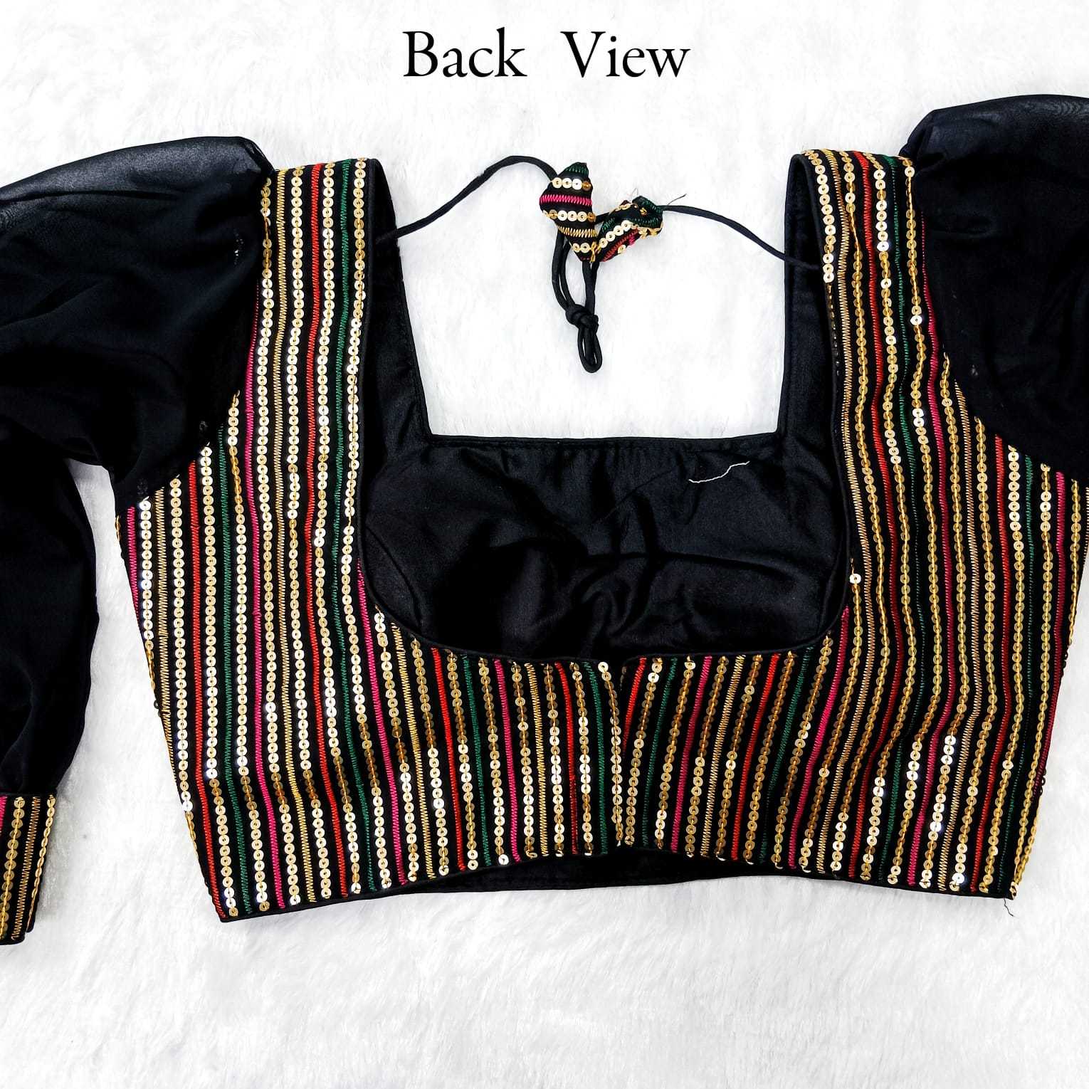 pr rashbhari readymade designer square neck multy color long brasso sleeve blouse