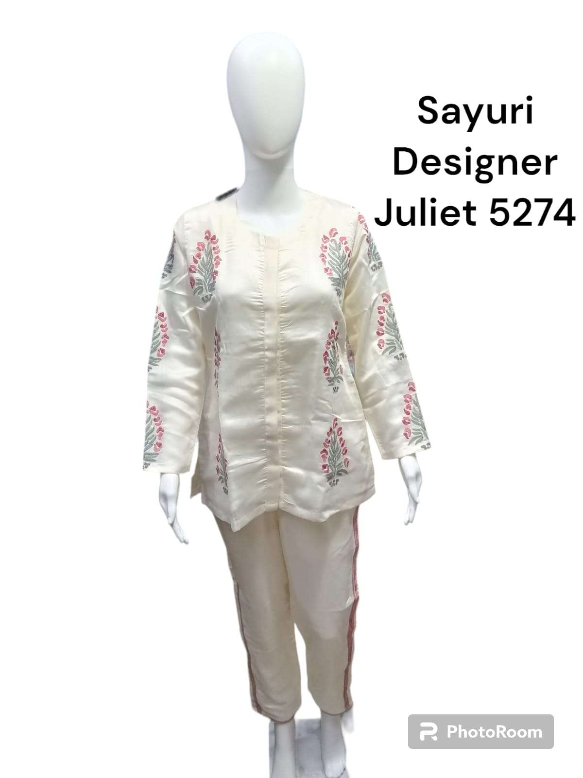 sayuri designer present juliet trendy cord set fancy amazing front open tunic with pant 