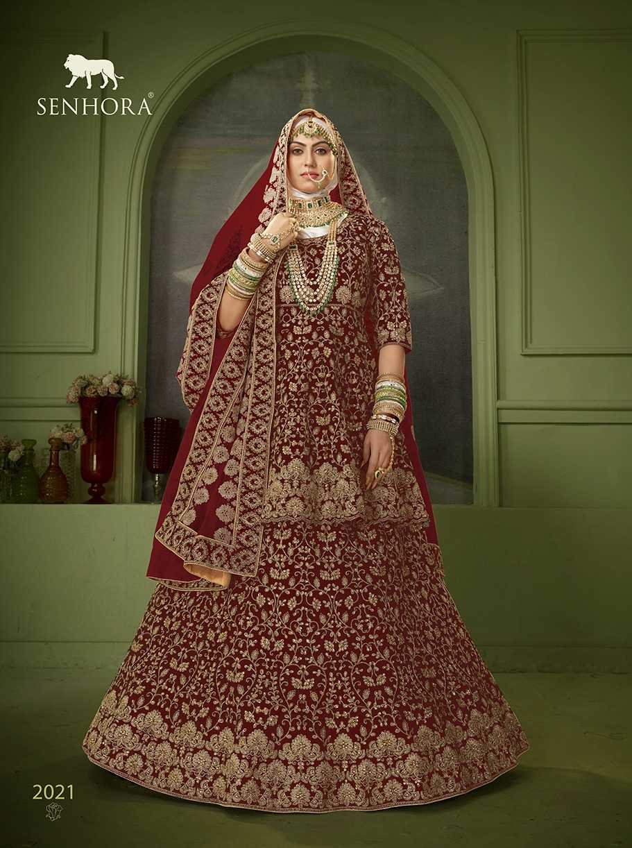 senhora peplum bridal heritage vol 8 designer unstitch lehenga choli dupatta