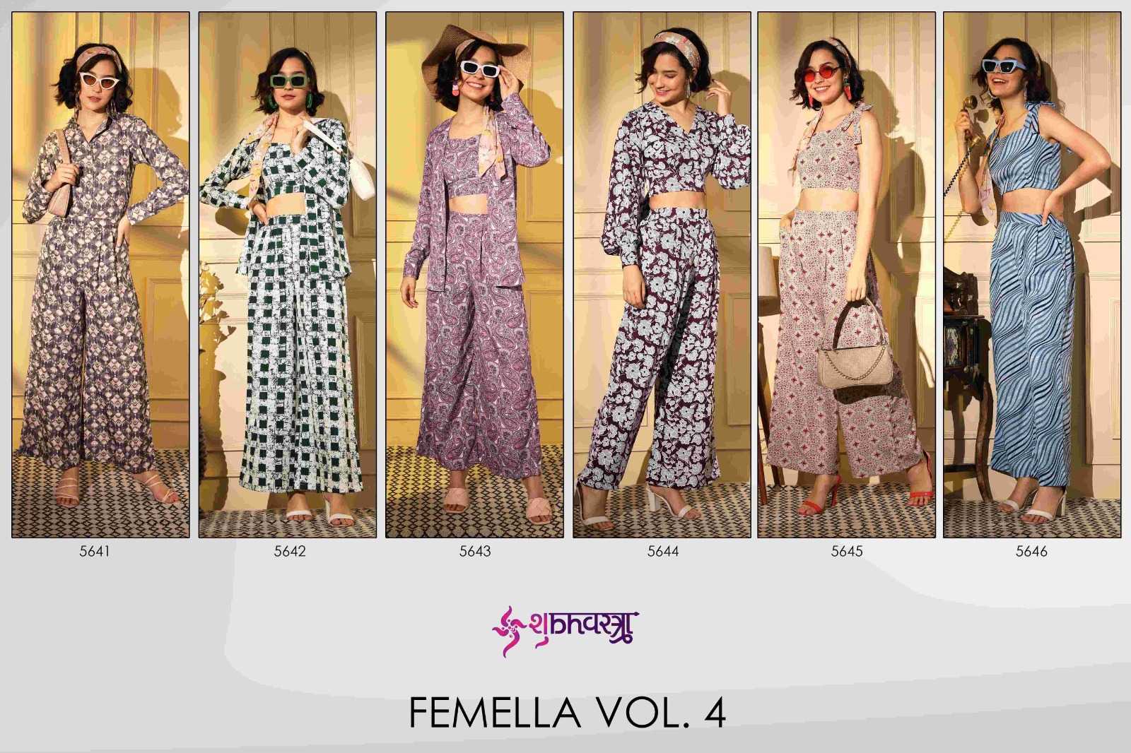 shubhkala femella vol 4 readymade western wear stylish cord set with shrug 