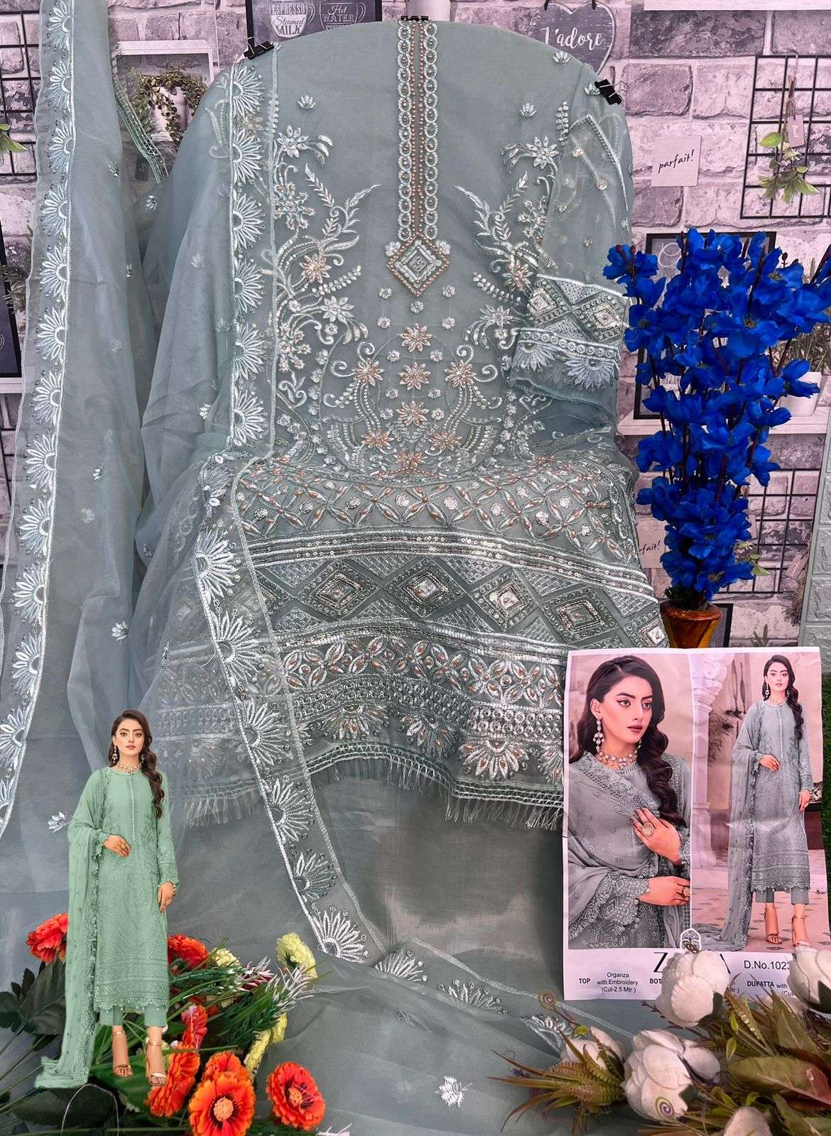 zaha sersha vol 4 10232 abcd hit colors pakistani designer dress material