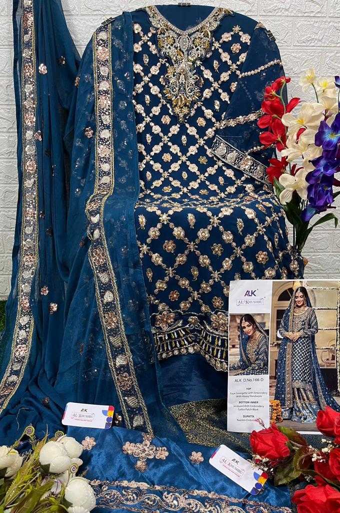 al khushbu 166 d hit colors bridal wear single design unstitch suit