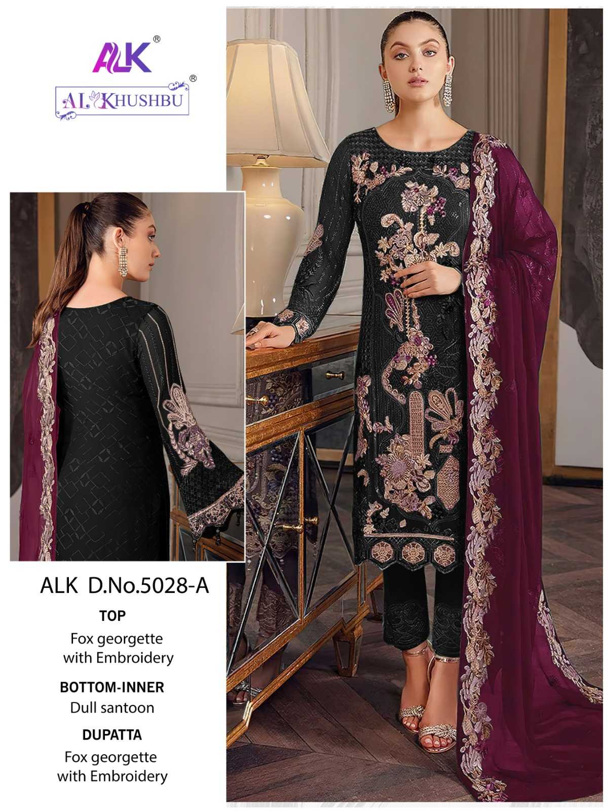 al khushbu 5028 colors fancy designer pakistani unstitch suit