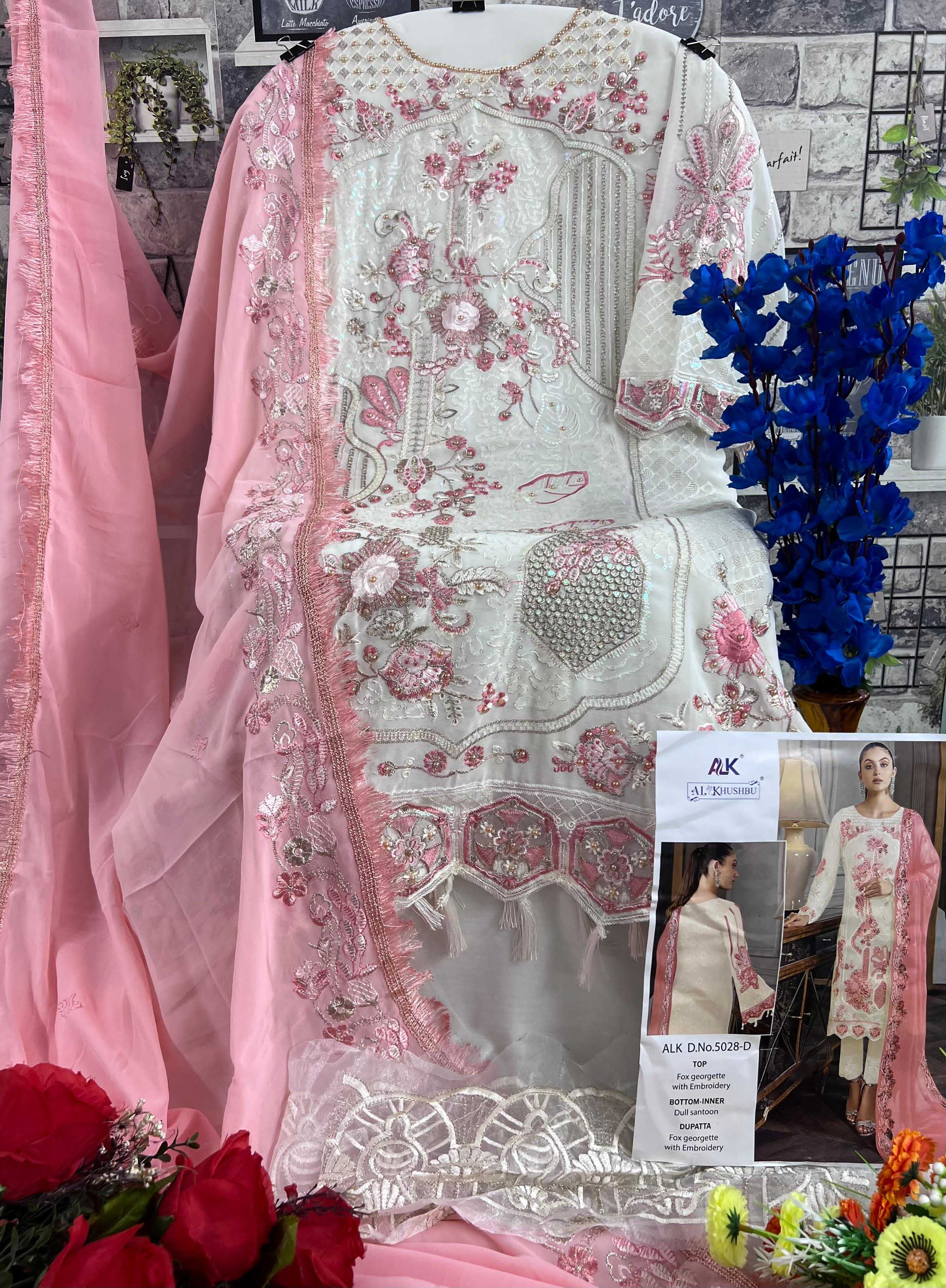 al khushbu 5028 colors fancy designer pakistani unstitch suit