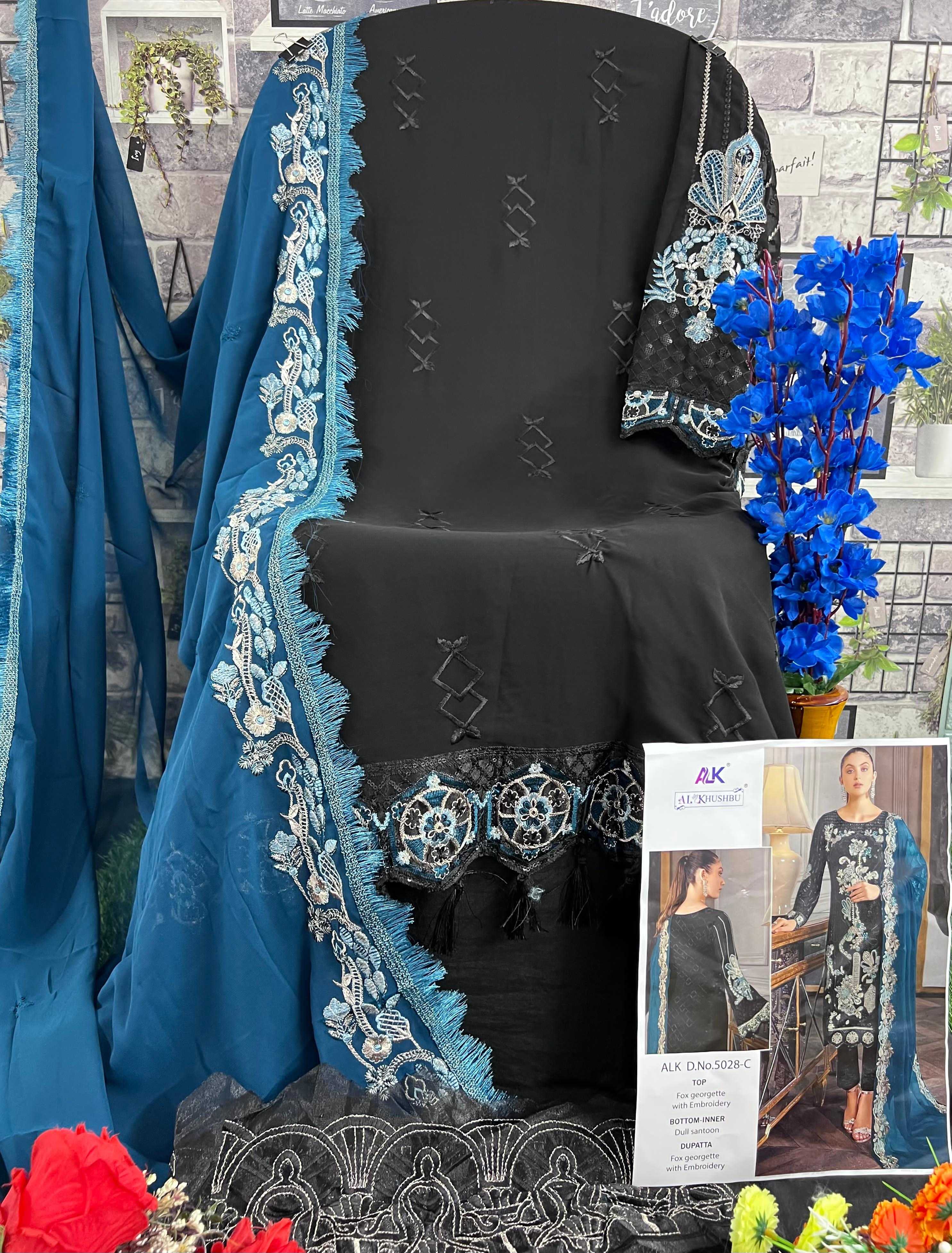 al khushbu 5028 colors fancy designer pakistani unstitch suit