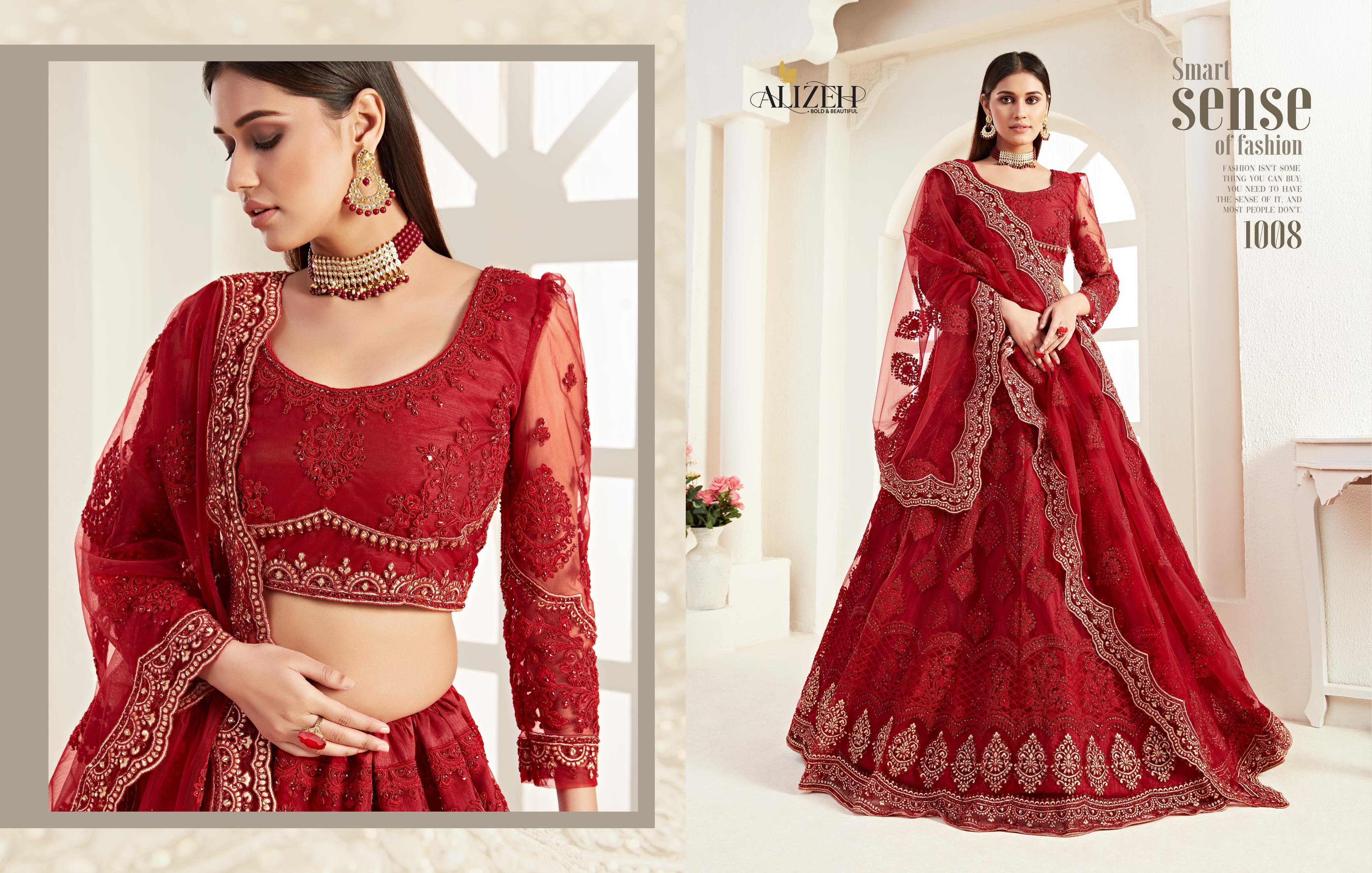 alizeh bridal heritage vol 2 1008 designer unstitch butterfly net lehenga single design