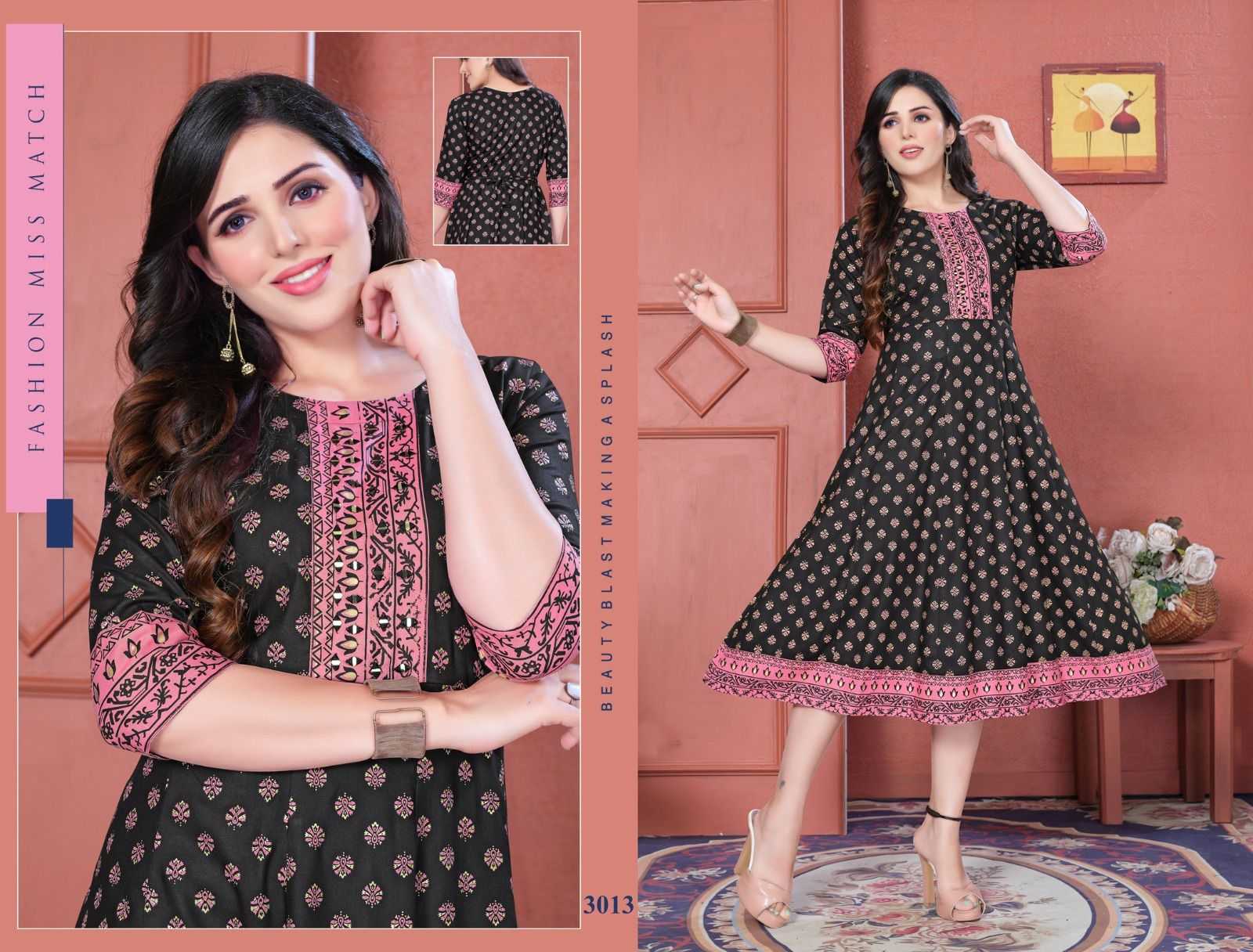 BEAUTY MISS BRILLIANT VOL.1 HEAVY RAYON PRINT KURTI CATALOG WHOLESALE BEST RATE BIG SIZE S TO 7XL SIZE