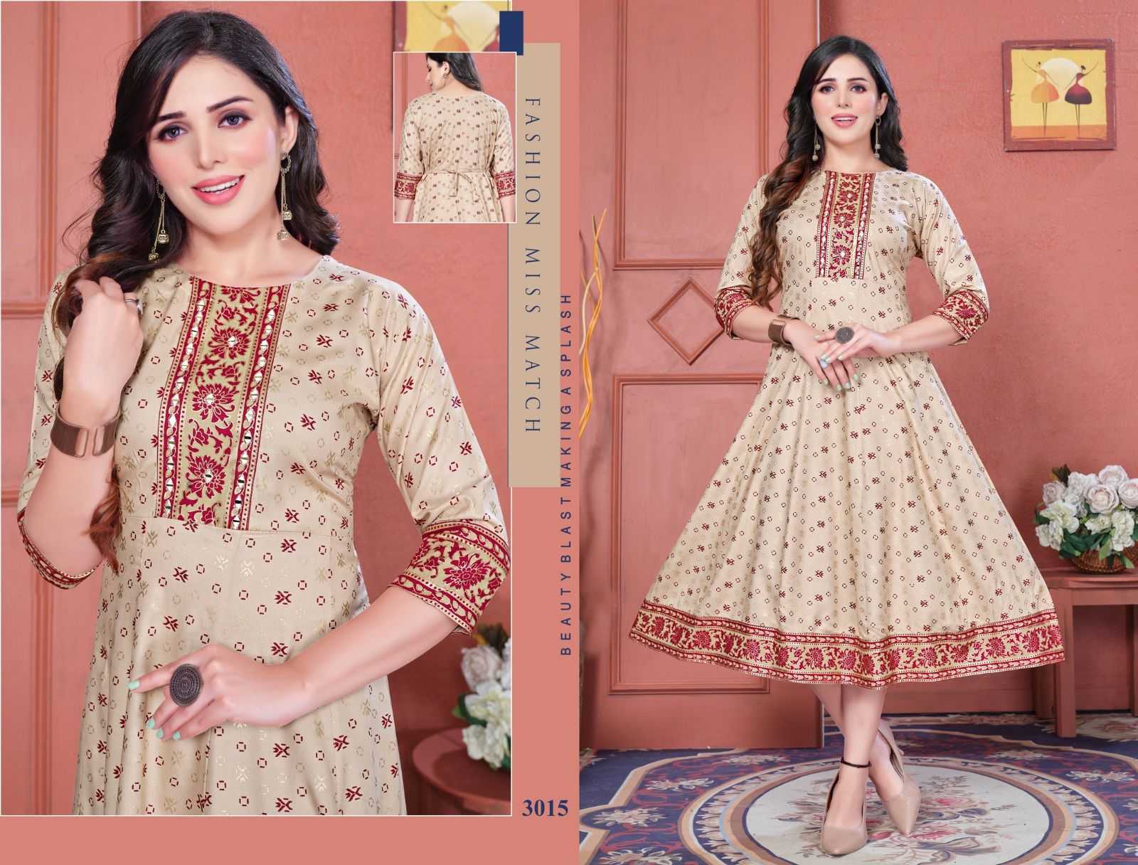 BEAUTY MISS BRILLIANT VOL.1 HEAVY RAYON PRINT KURTI CATALOG WHOLESALE BEST RATE BIG SIZE S TO 7XL SIZE