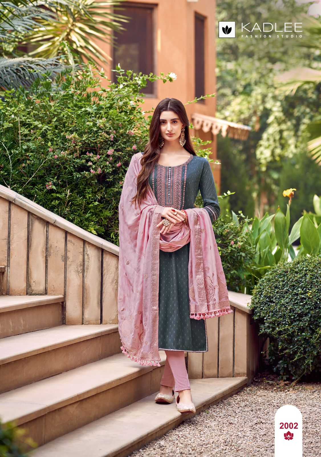 kadlee kavya readymade elegant work catalog kurti bottom and duppata set 