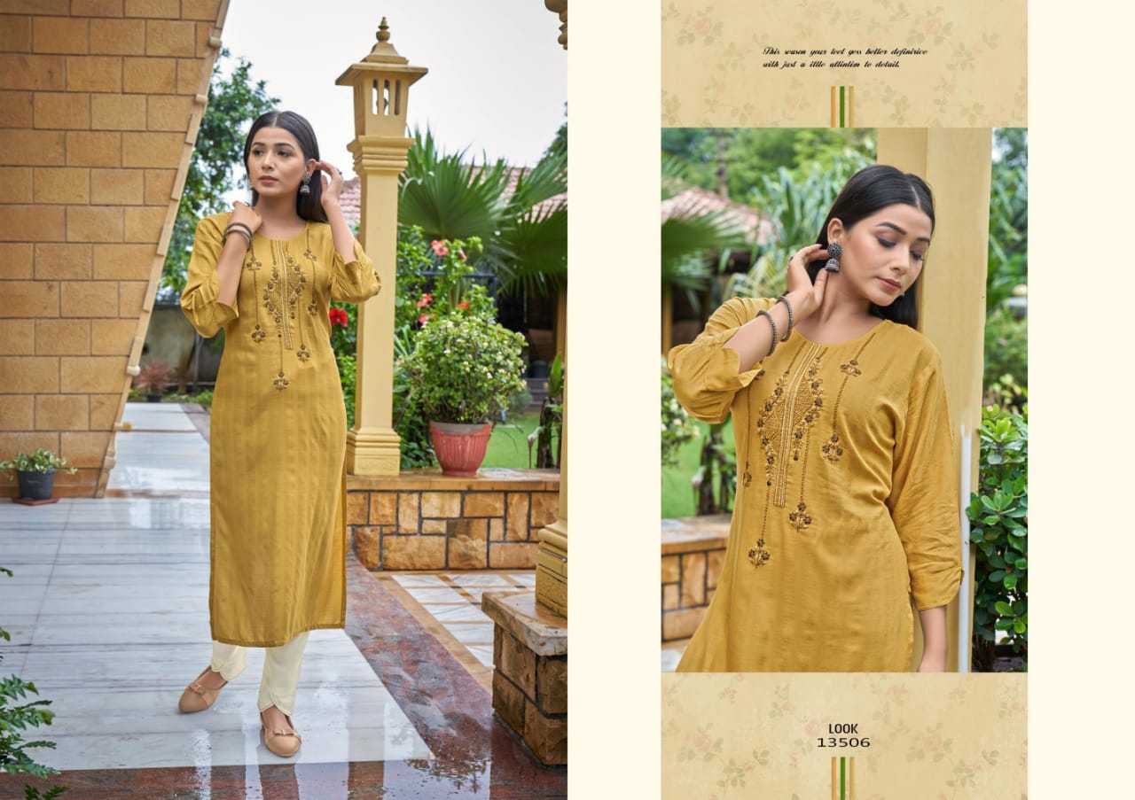 kalaroop kajree intex stitched embroidery work kurti catalog