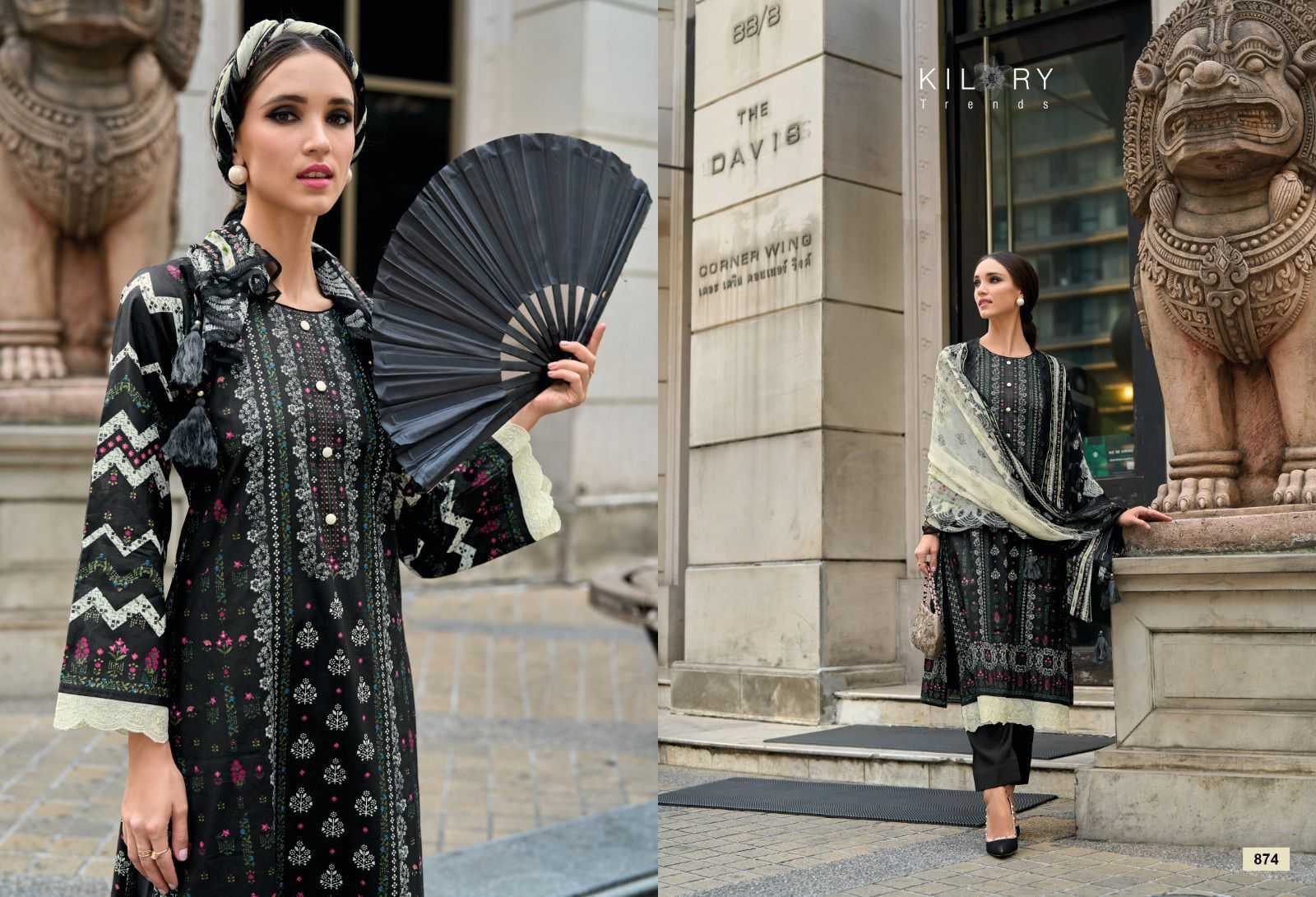 kilory trends summer story brand new fancy work cotton lawn pakistani dress material