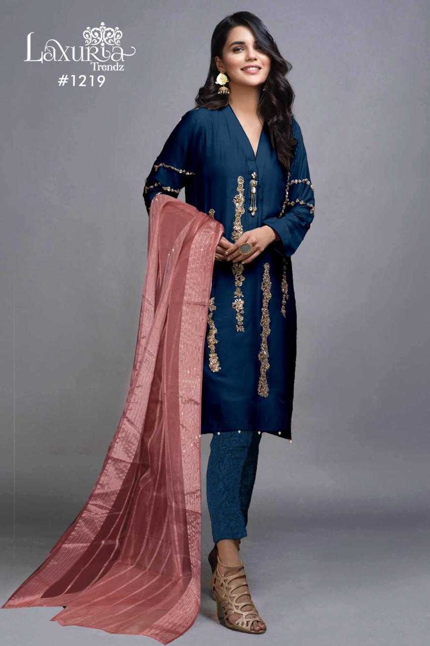 laxuria 1219 new color added readymade stylish kurti pant dupatta pakistani collection